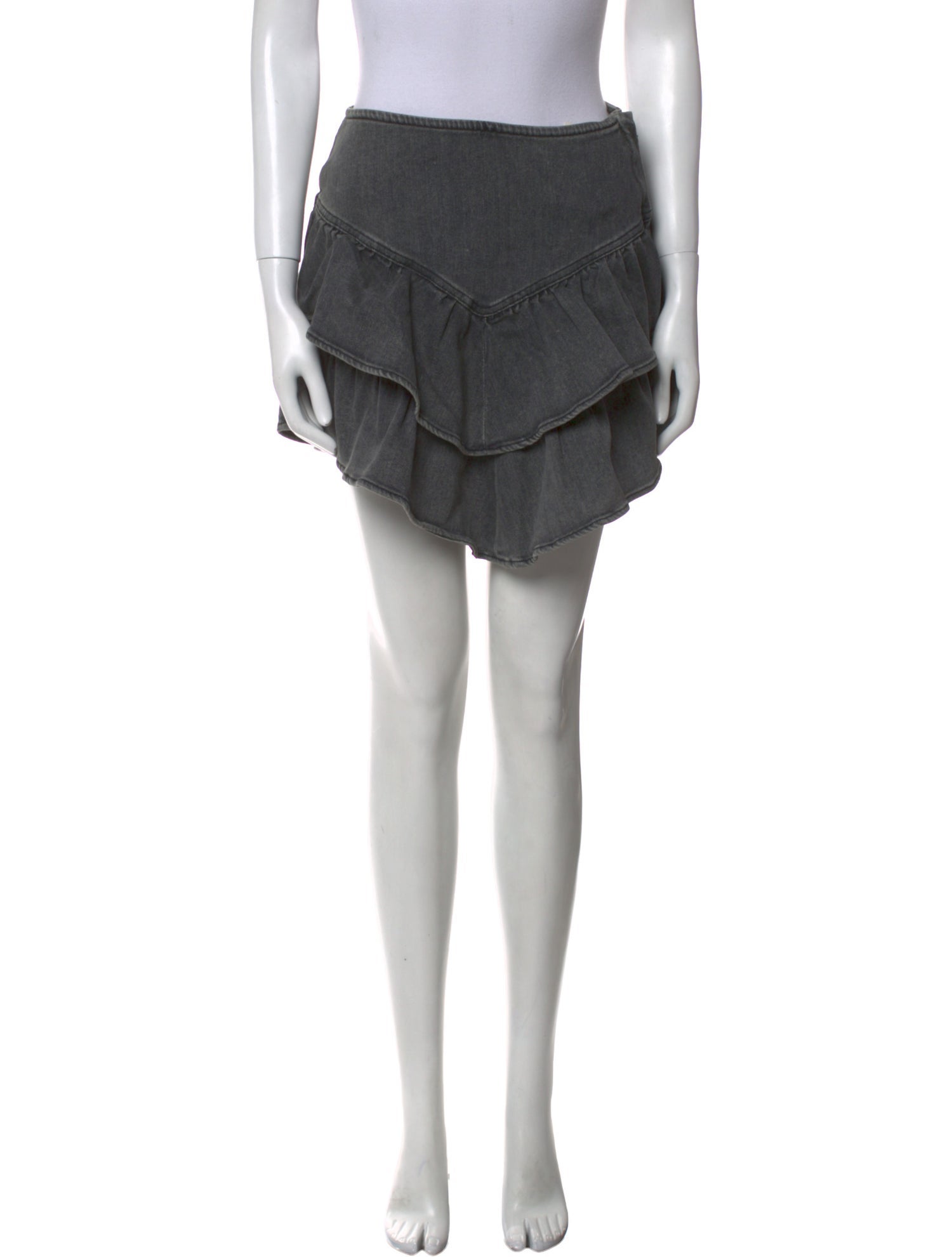 Mother Ruffle Embellishment Mini Skirt