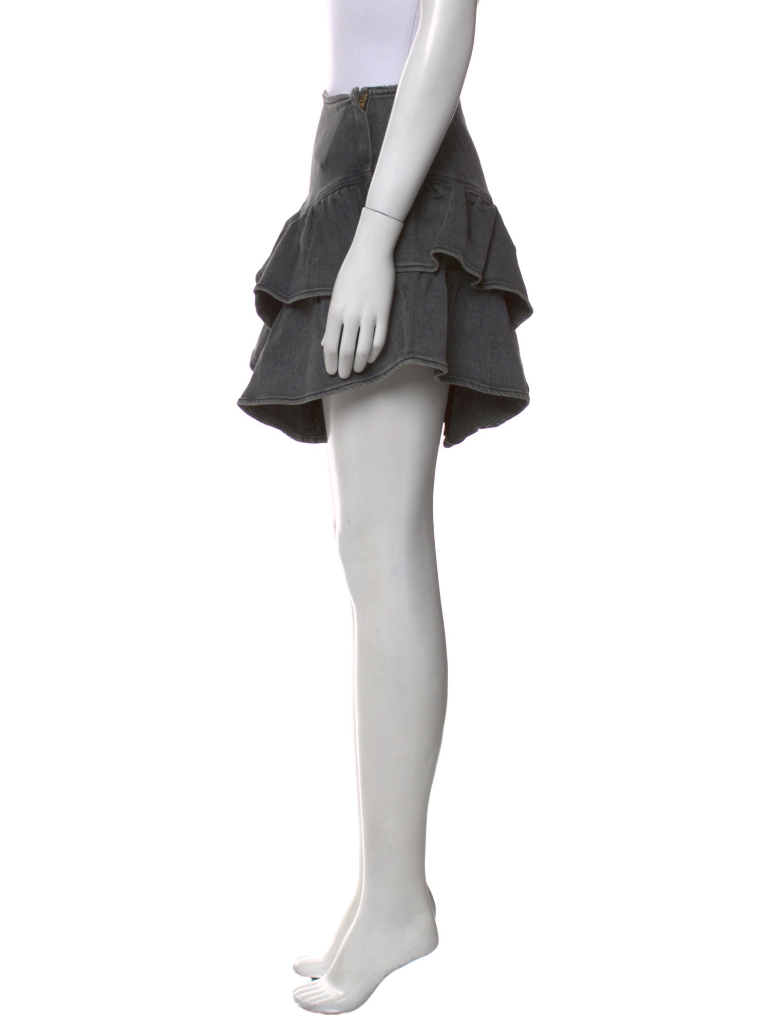 Mother Ruffle Embellishment Mini Skirt