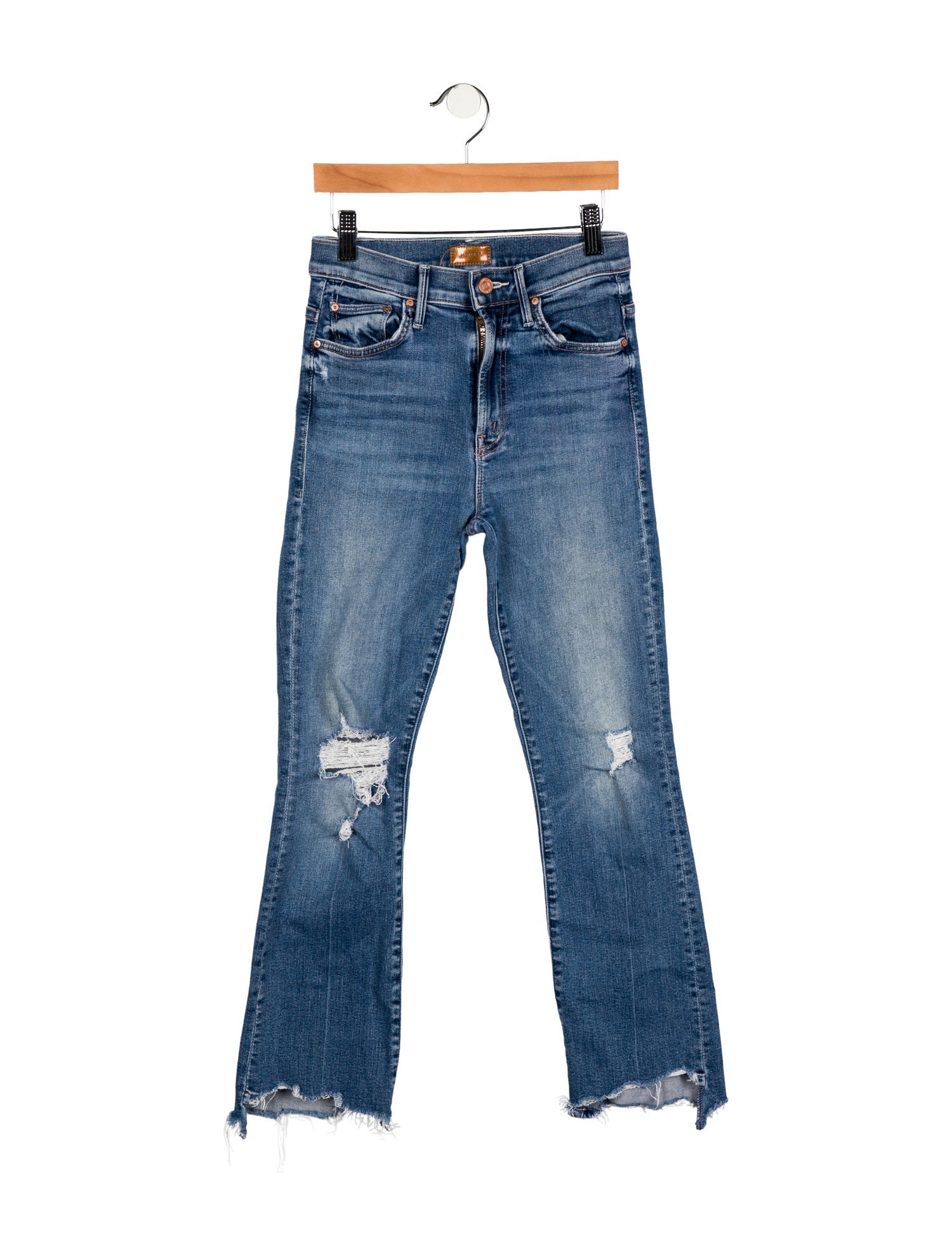 Mother Mid-Rise Straight Leg Jeans