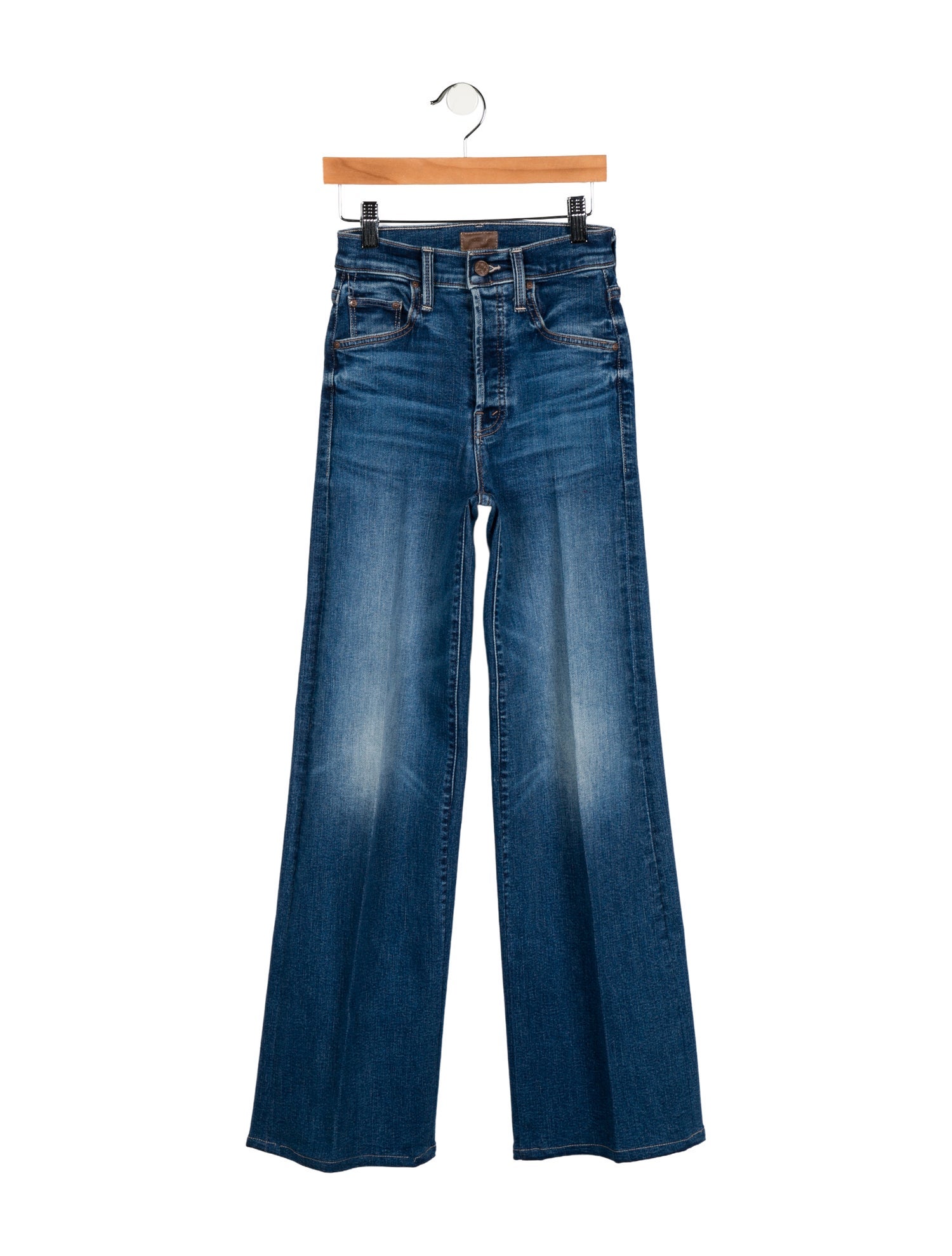 Mother Mid-Rise Wide Leg Jeans