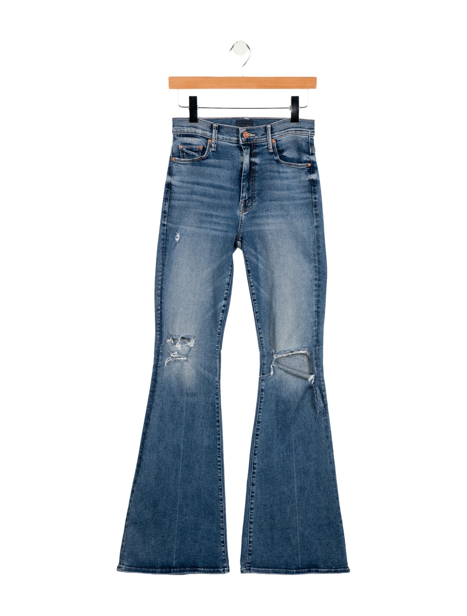 Mother Mid-Rise Wide Leg Jeans