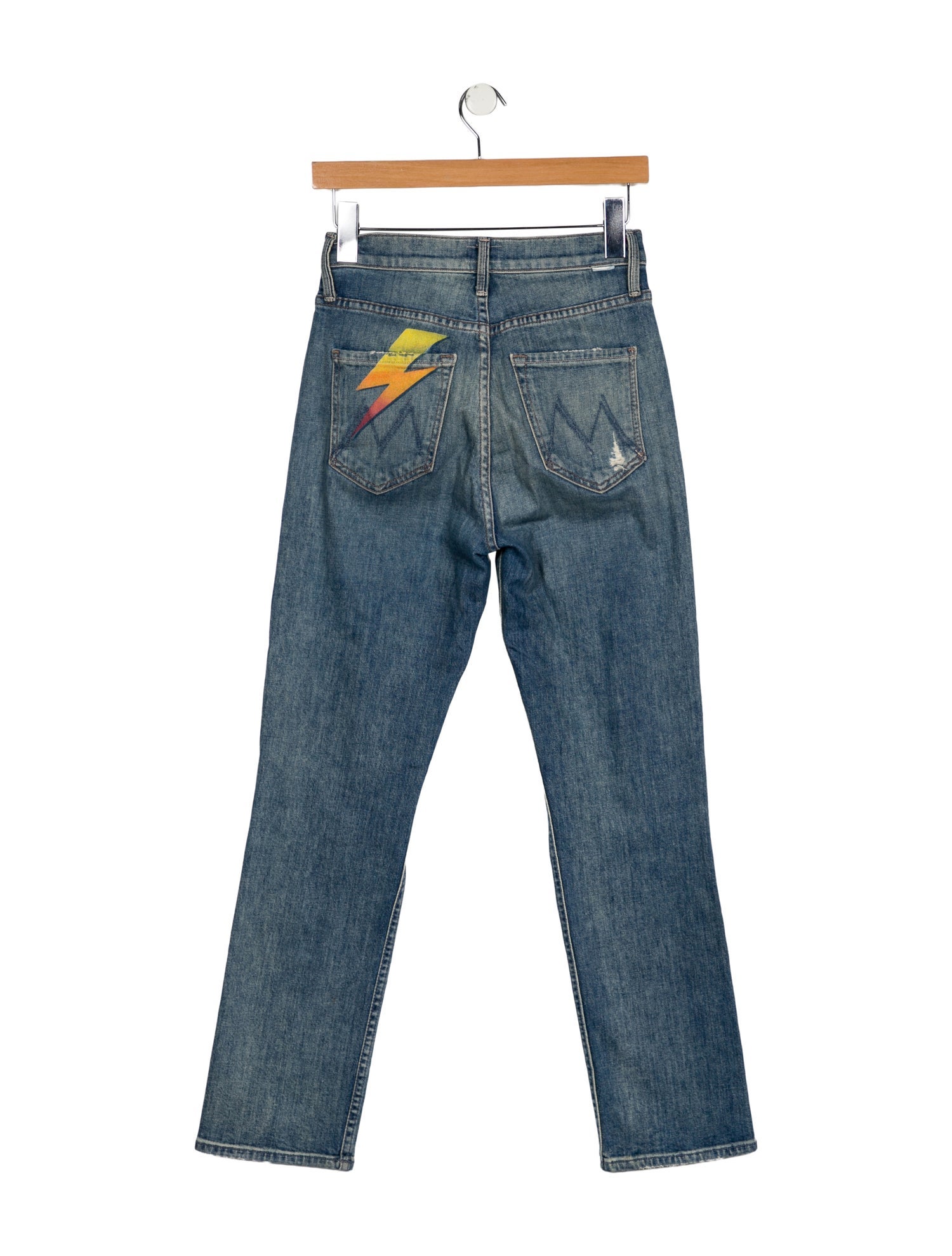Mother Mid-Rise Straight Leg Jeans