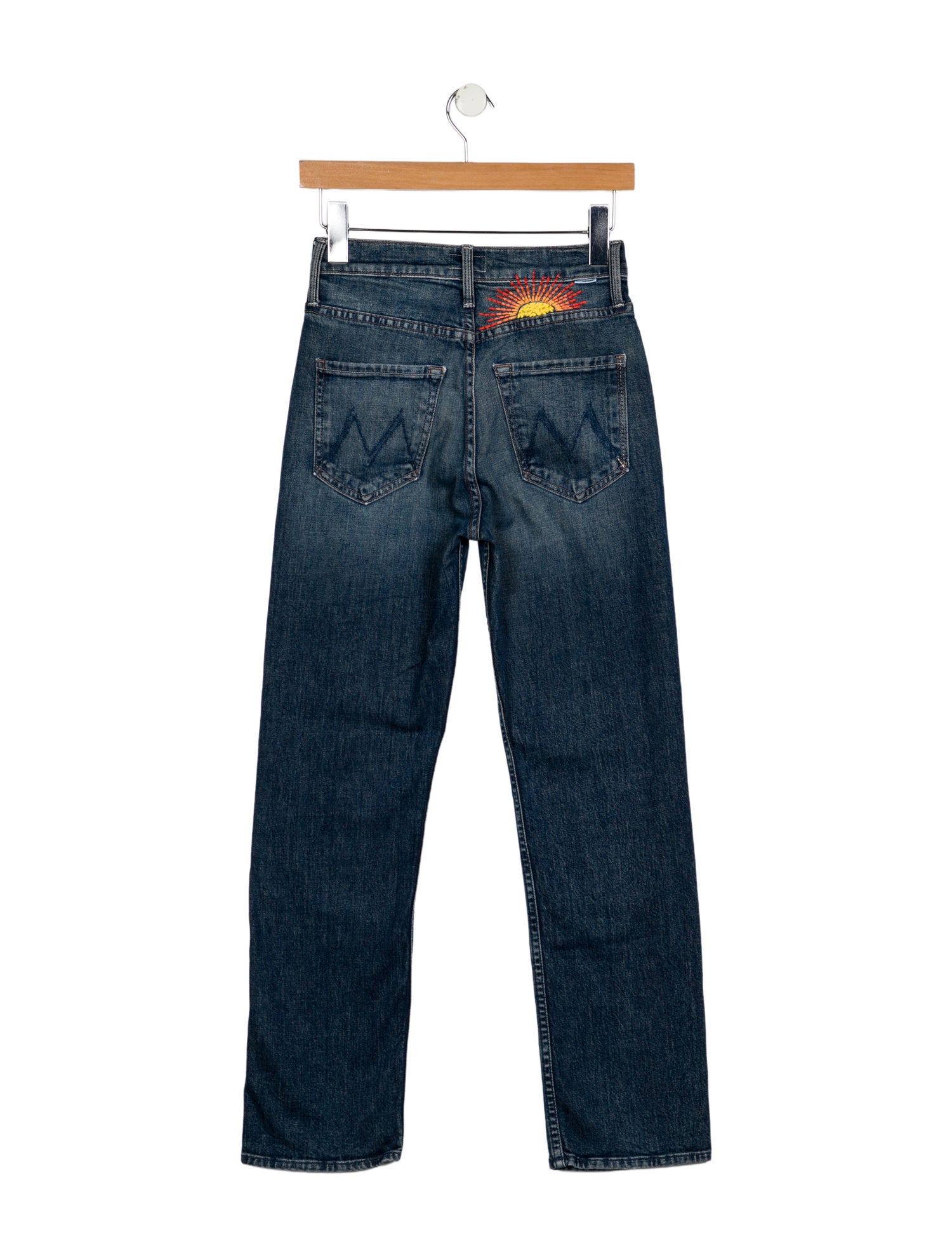 Mother Mid-Rise Straight Leg Jeans