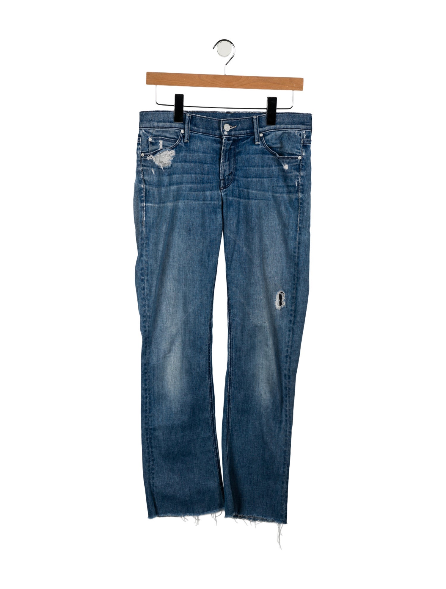 Mother Mid-Rise Straight Leg Jeans