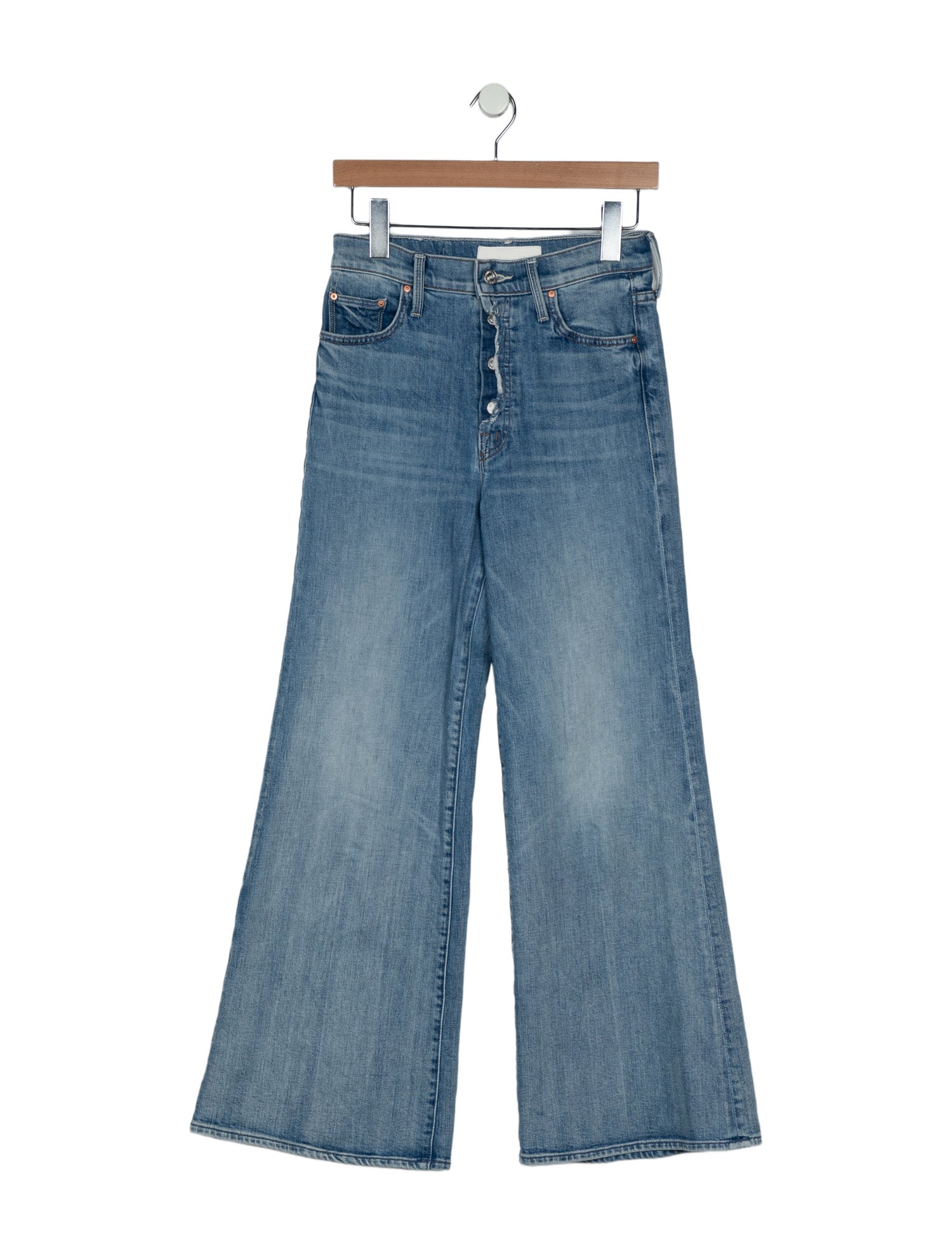 Mother Mid-Rise Wide Leg Jeans