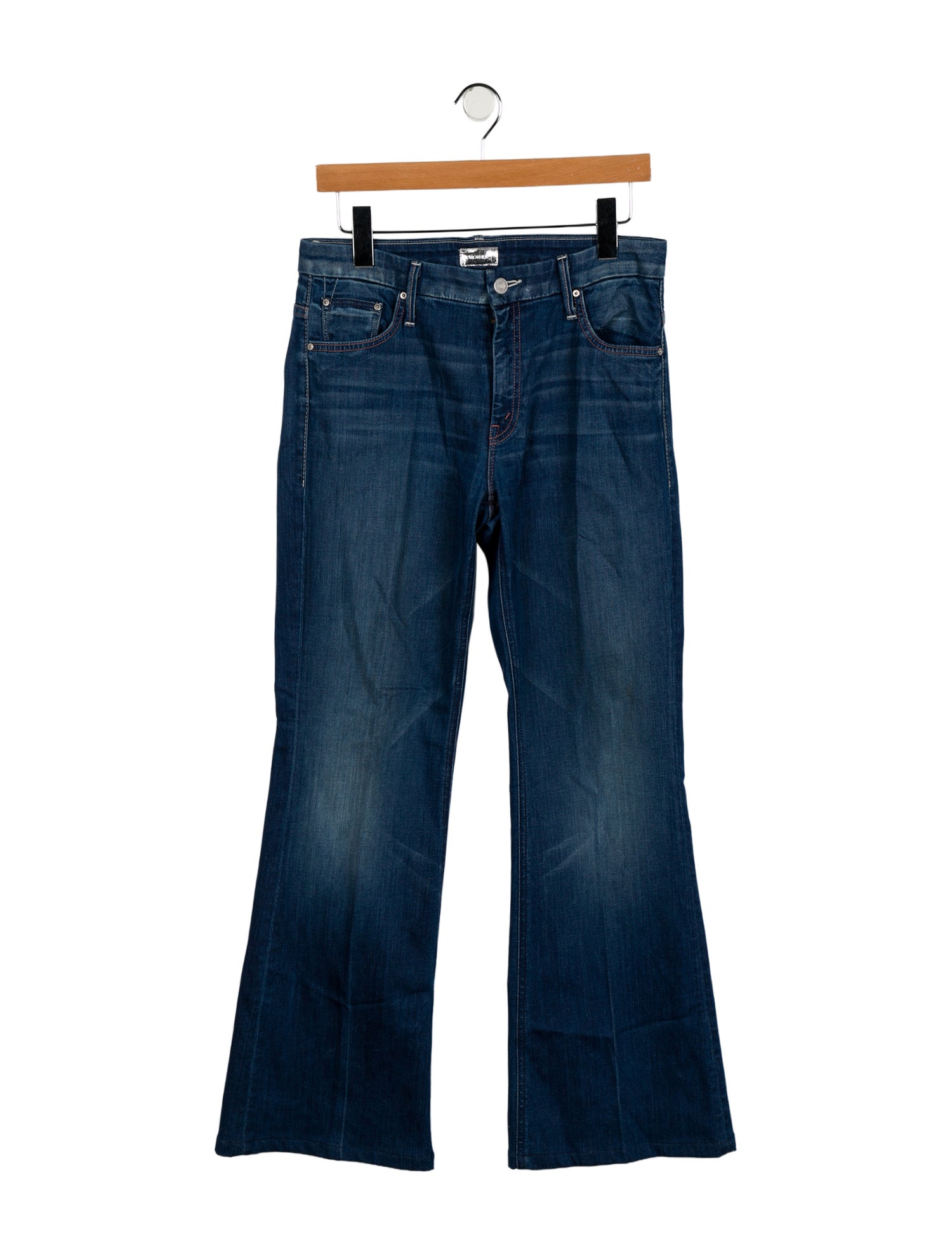Mother Mid-Rise Wide Leg Jeans