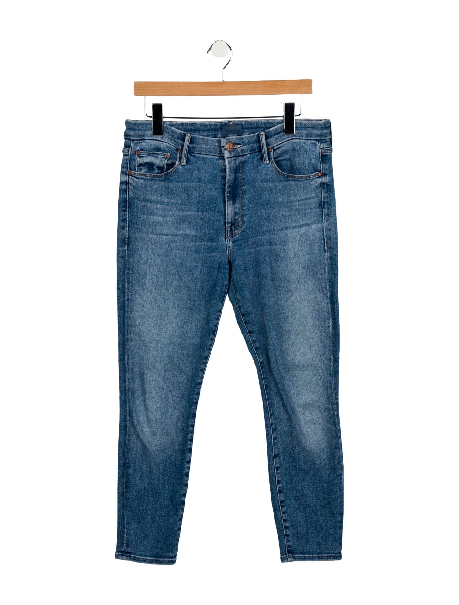 Mother Mid-Rise Skinny Leg Jeans
