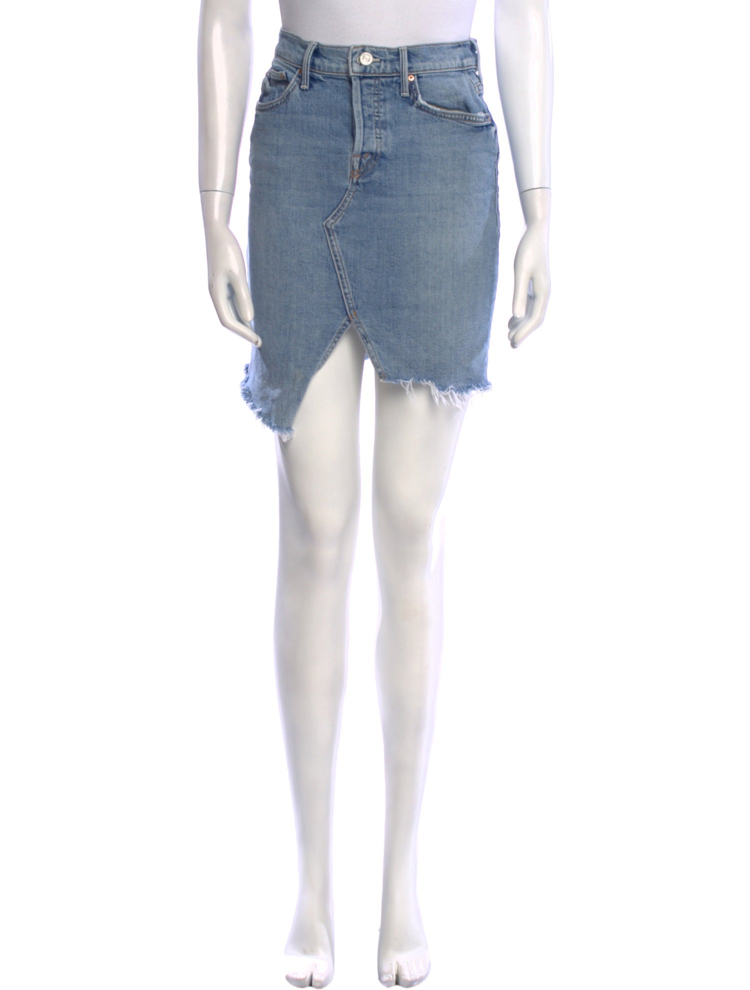 Mother Distressed Accents Mini Skirt