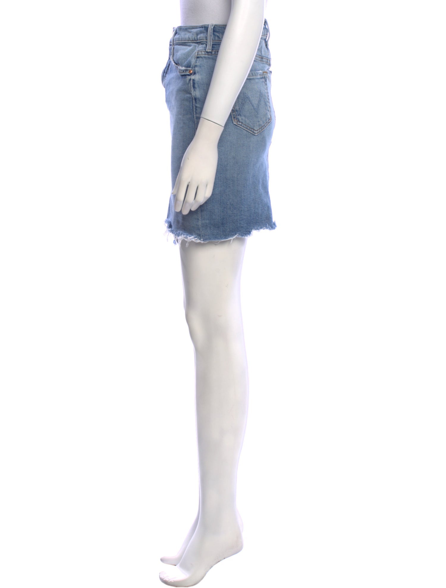 Mother Distressed Accents Mini Skirt