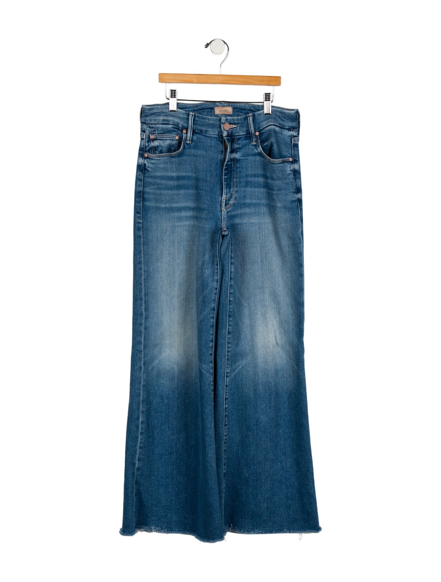 Mother Mid-Rise Wide Leg Jeans