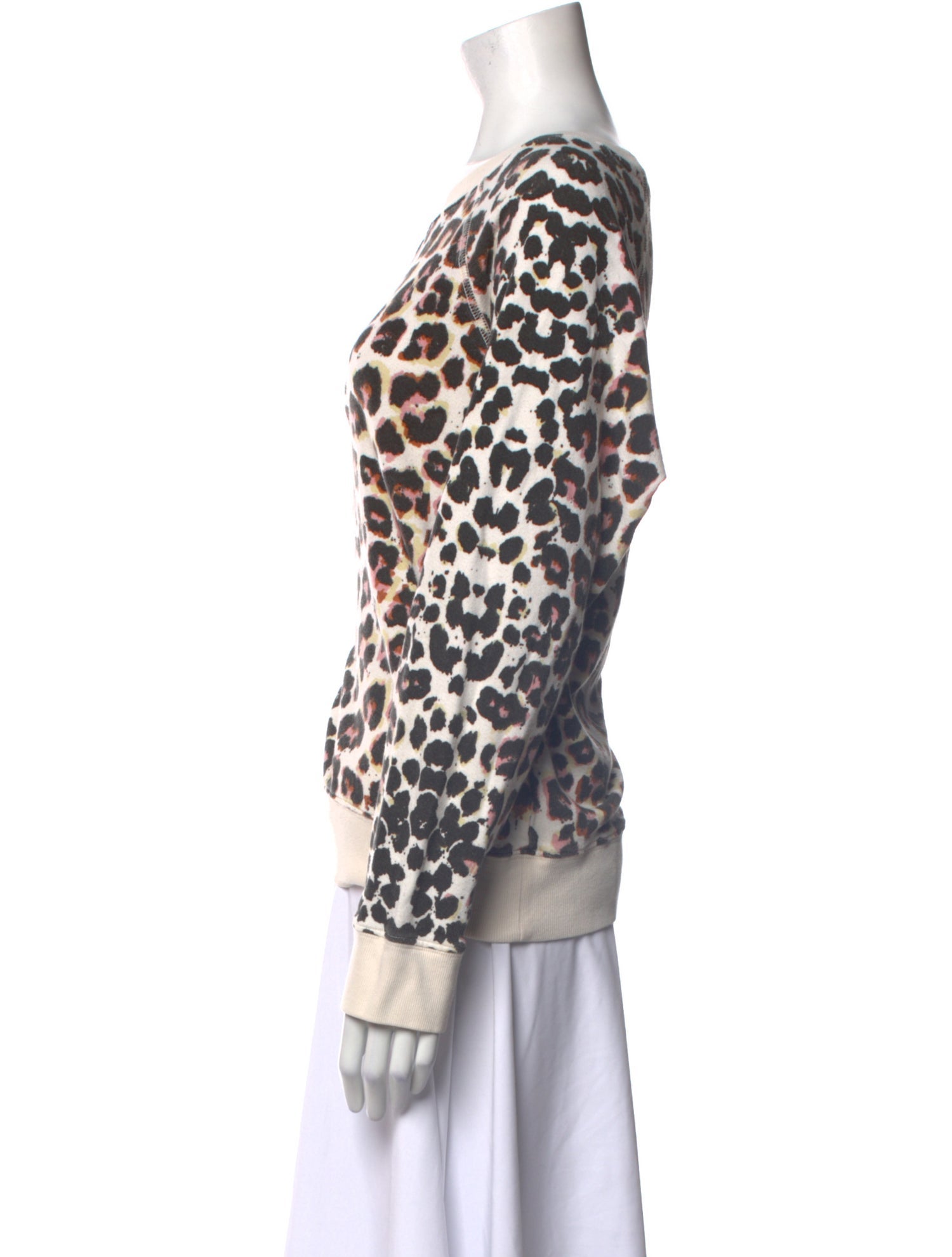 Mother Animal Print Bateau Neckline Blouse
