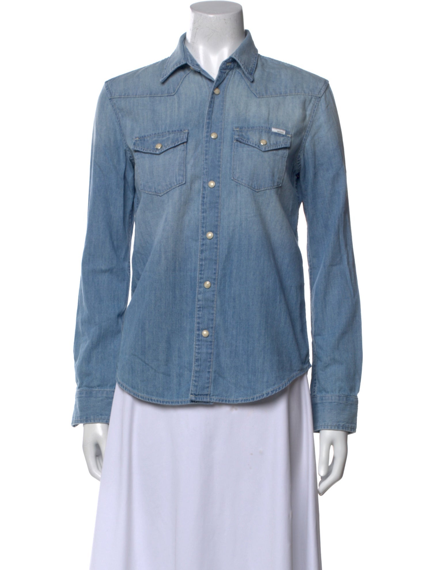 Mother Long Sleeve Button-Up Top