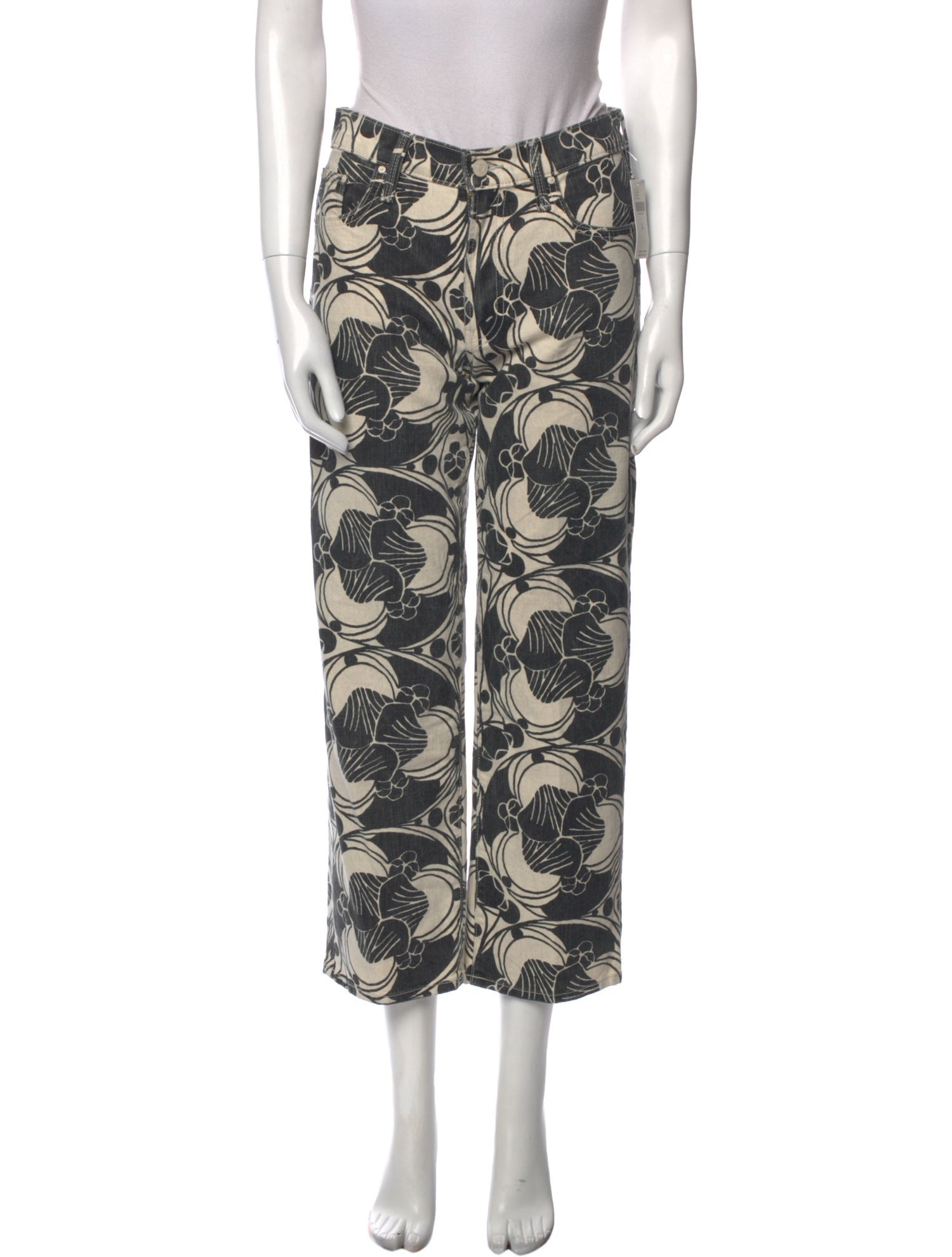 Mother Floral Print Wide Leg Pants