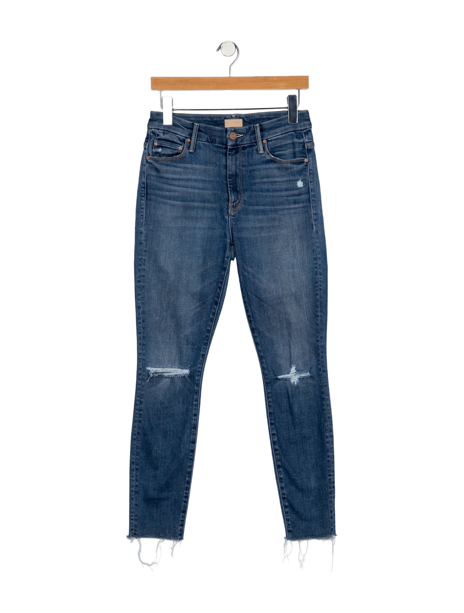 Mother Mid-Rise Skinny Leg Jeans
