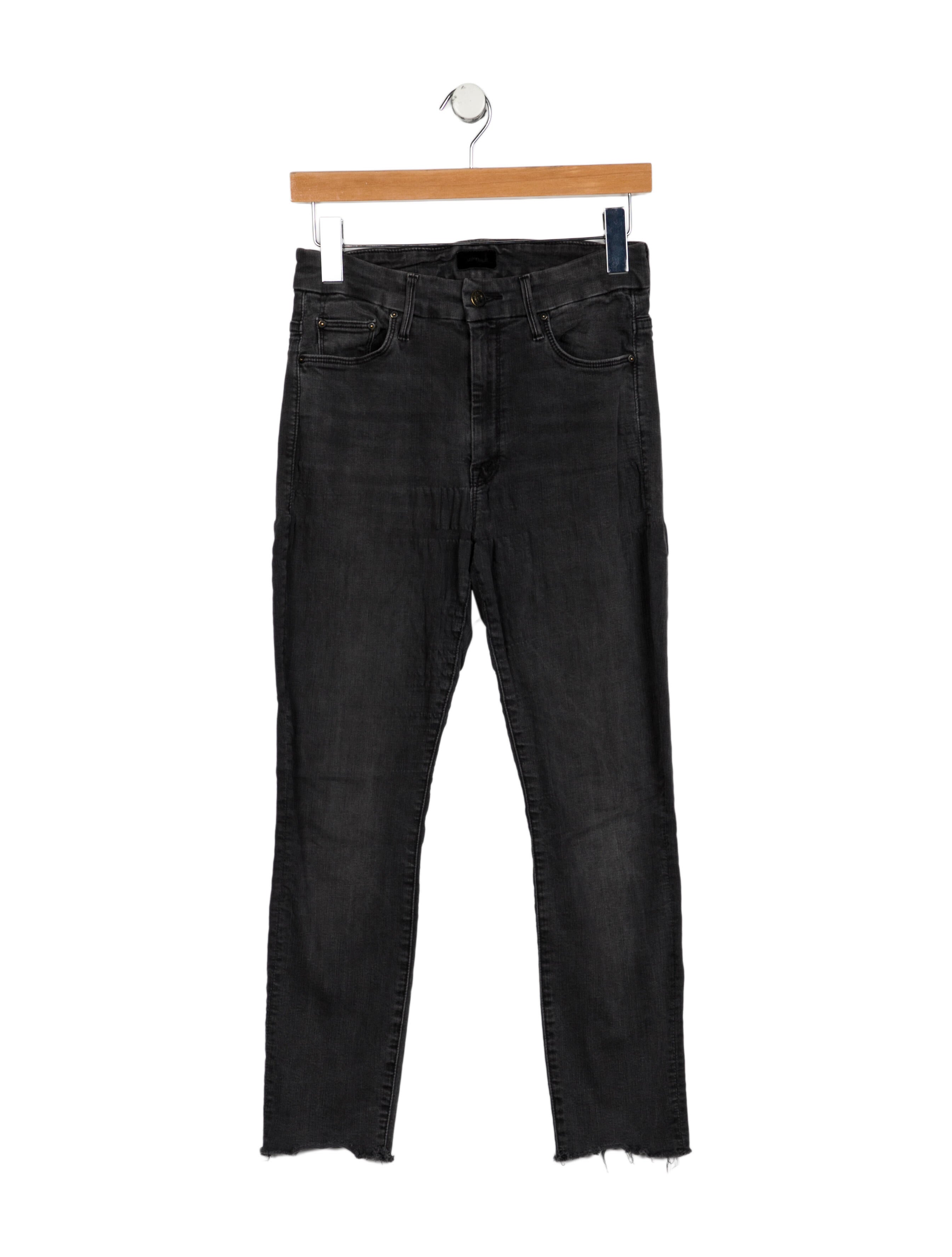 Mother High Waisted Looker Ankle Fray Skinny Leg Jeans