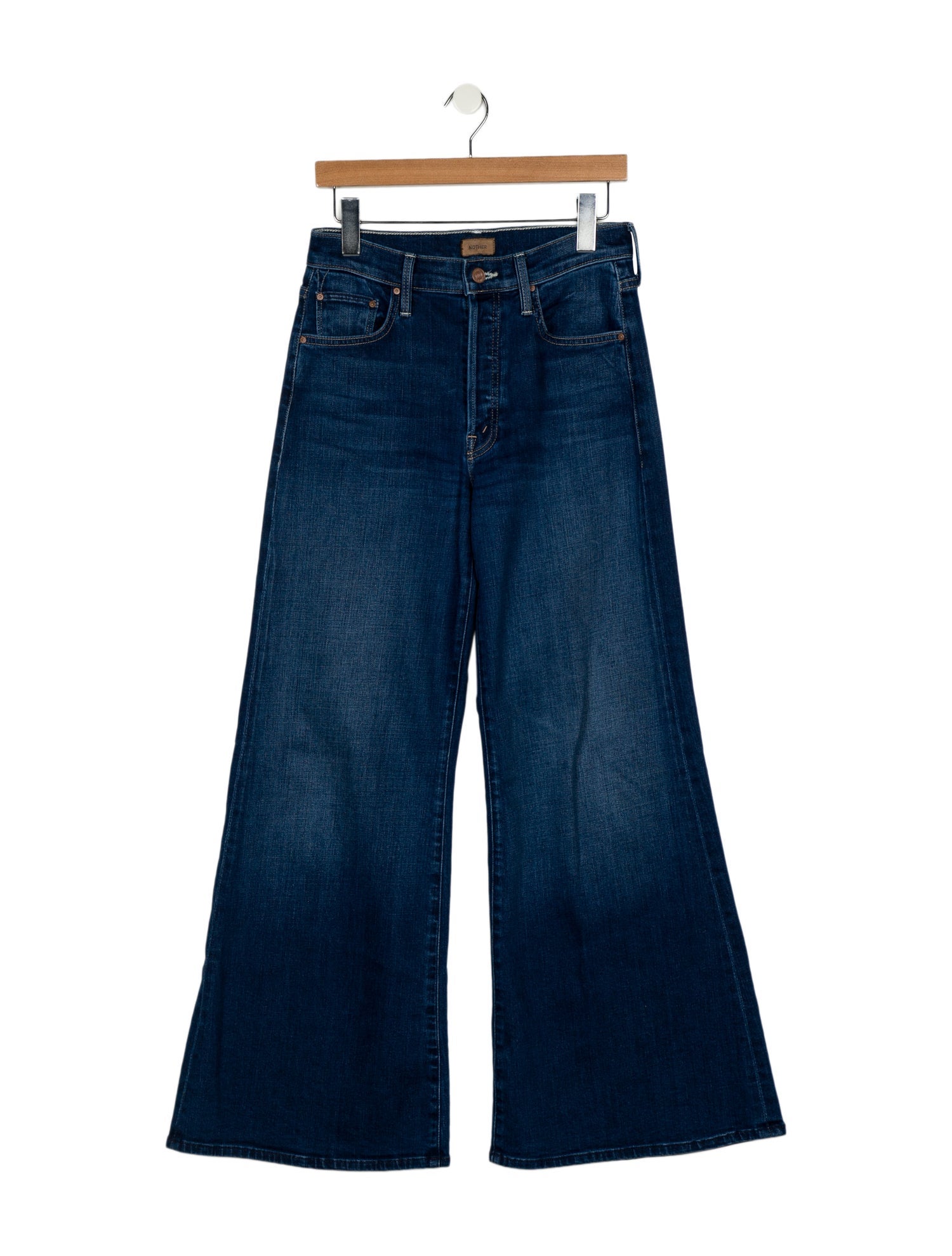 Mother Mid-Rise Wide Leg Jeans