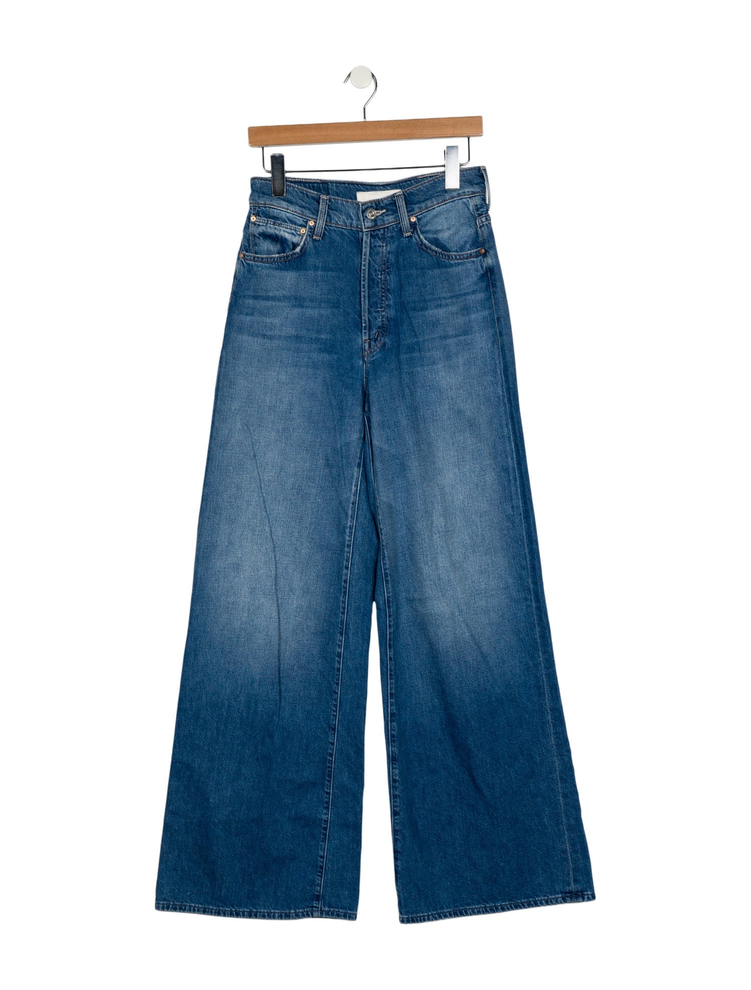 Mother Mid-Rise Wide Leg Jeans