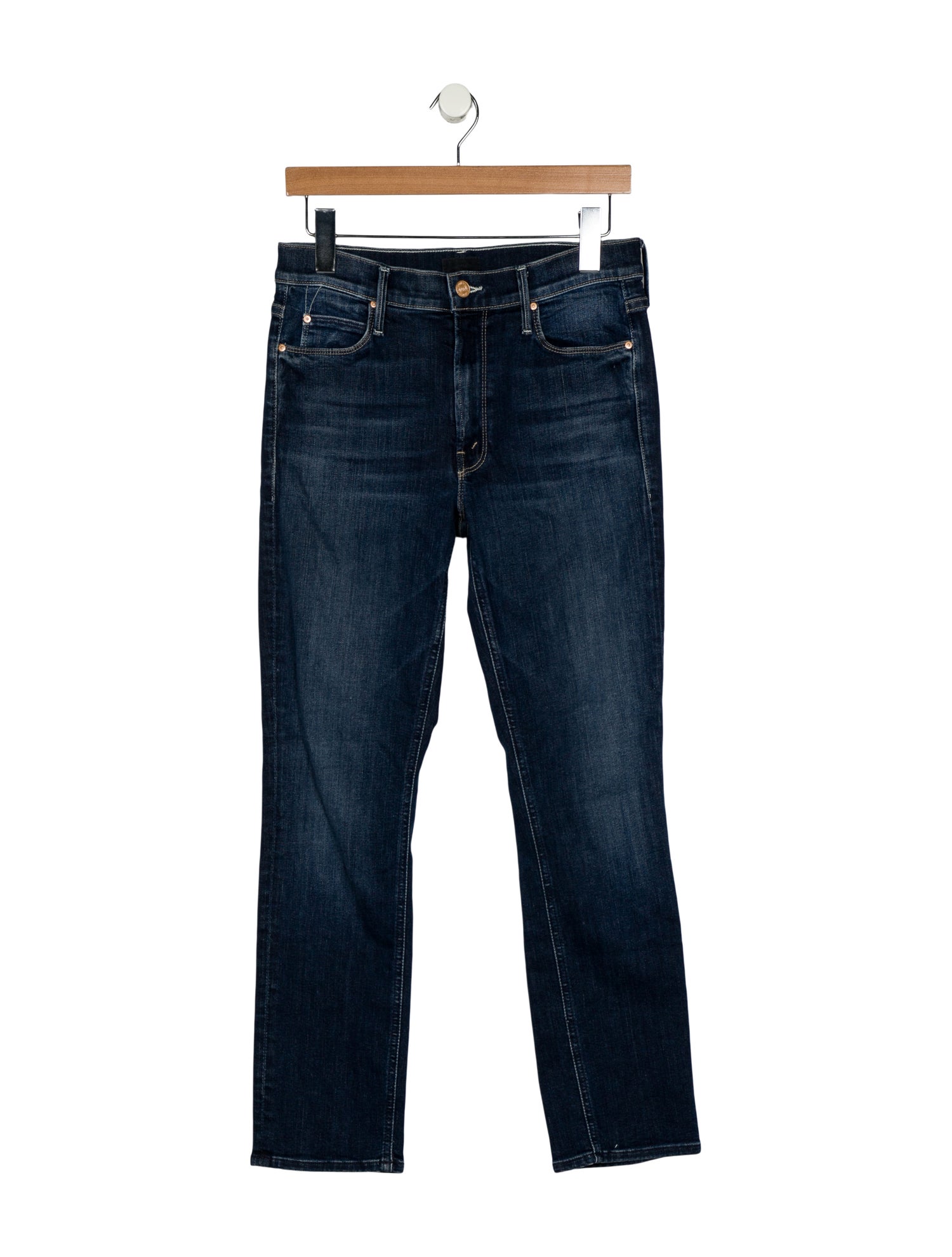 Mother Mid-Rise Straight Leg Jeans