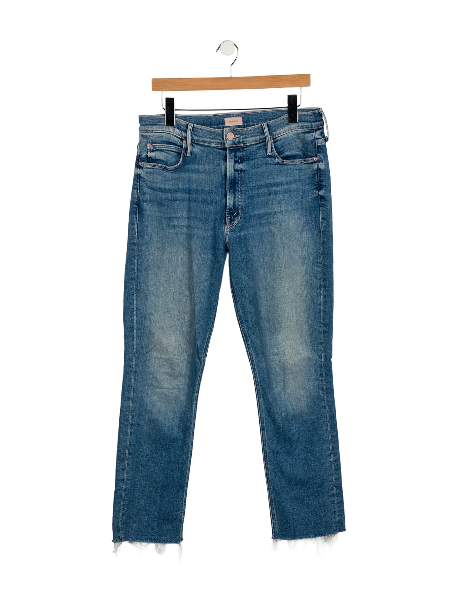 Mother Mid-Rise Straight Leg Jeans