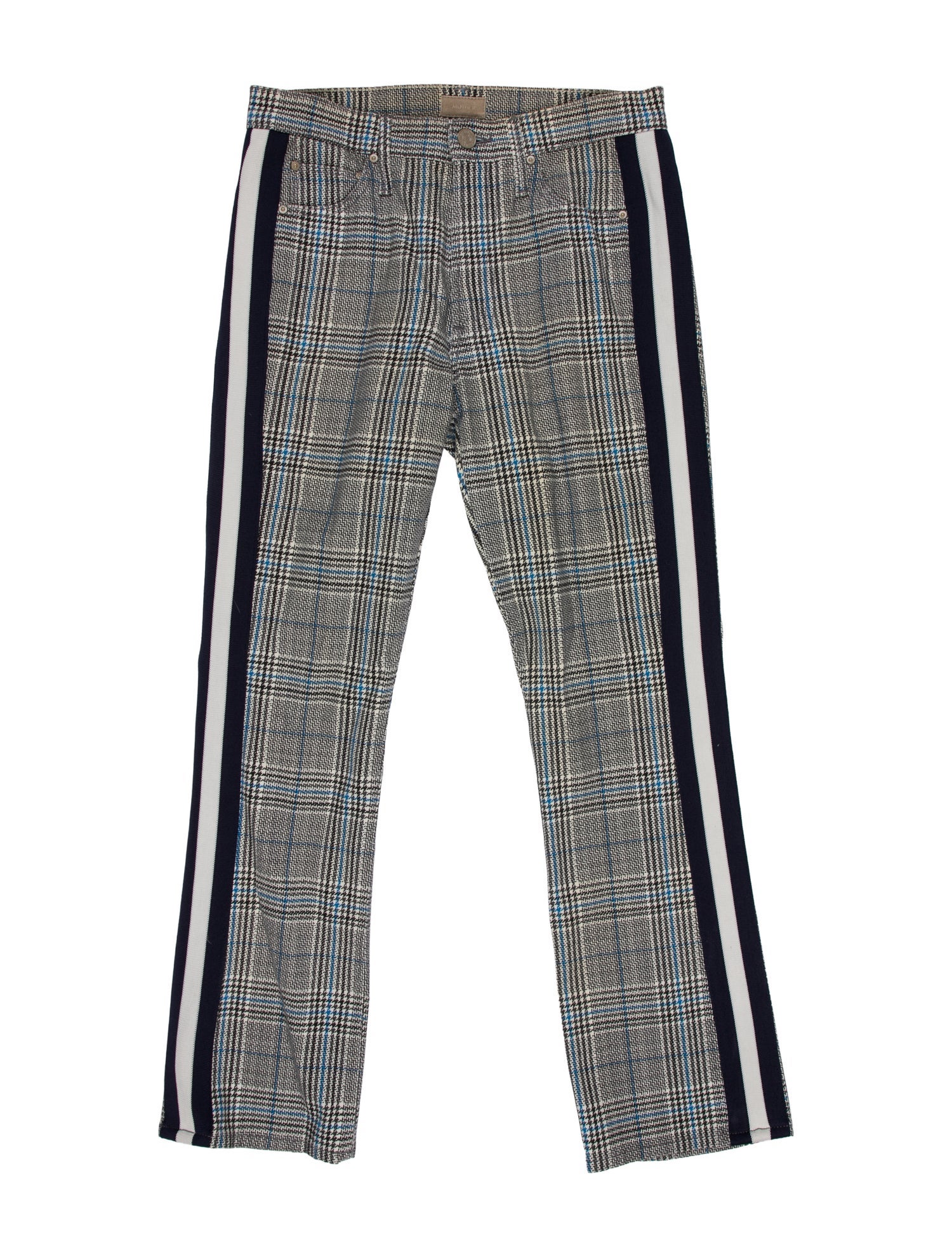 Mother Houndstooth Print Straight Leg Pants