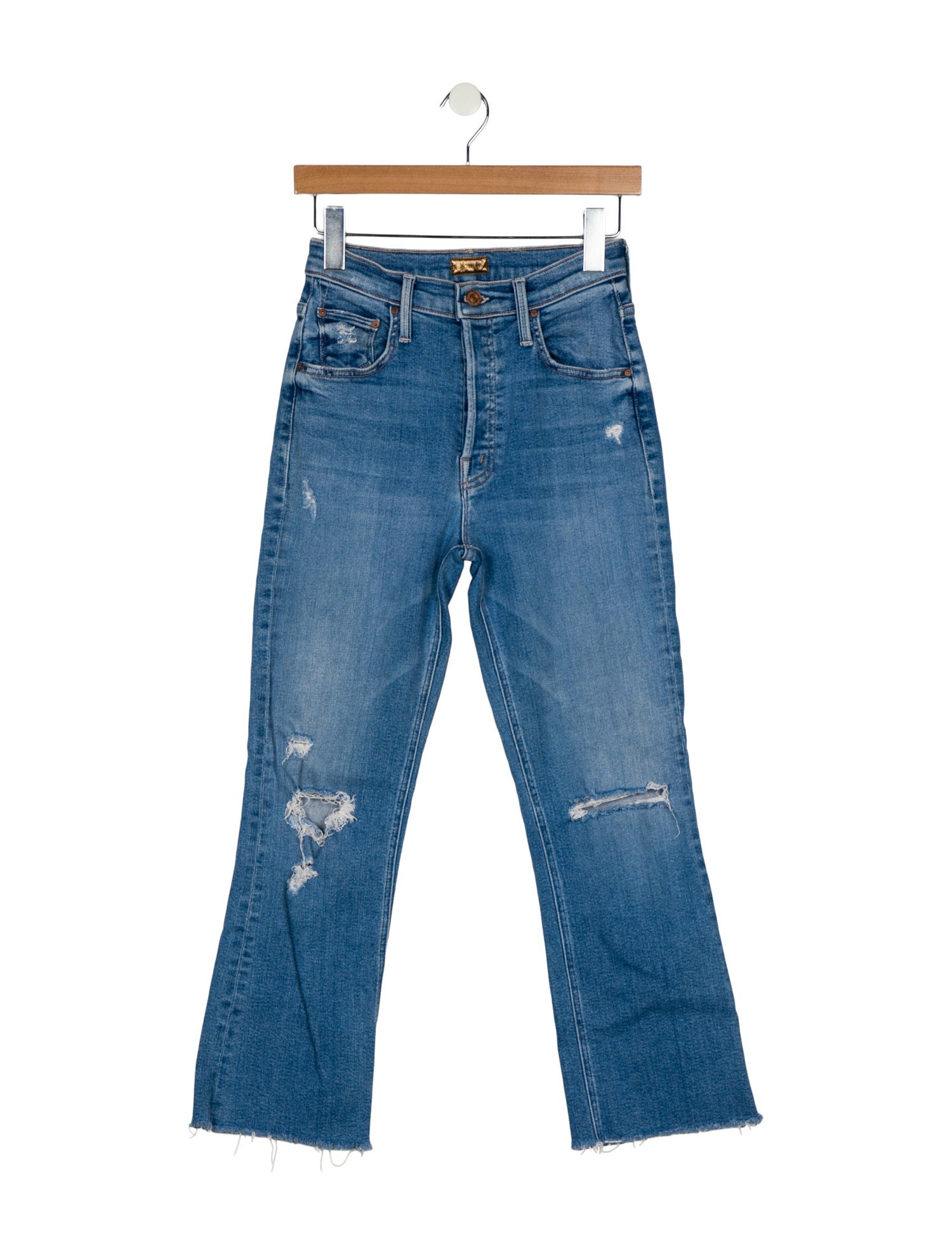 Mother Mid-Rise Straight Leg Jeans
