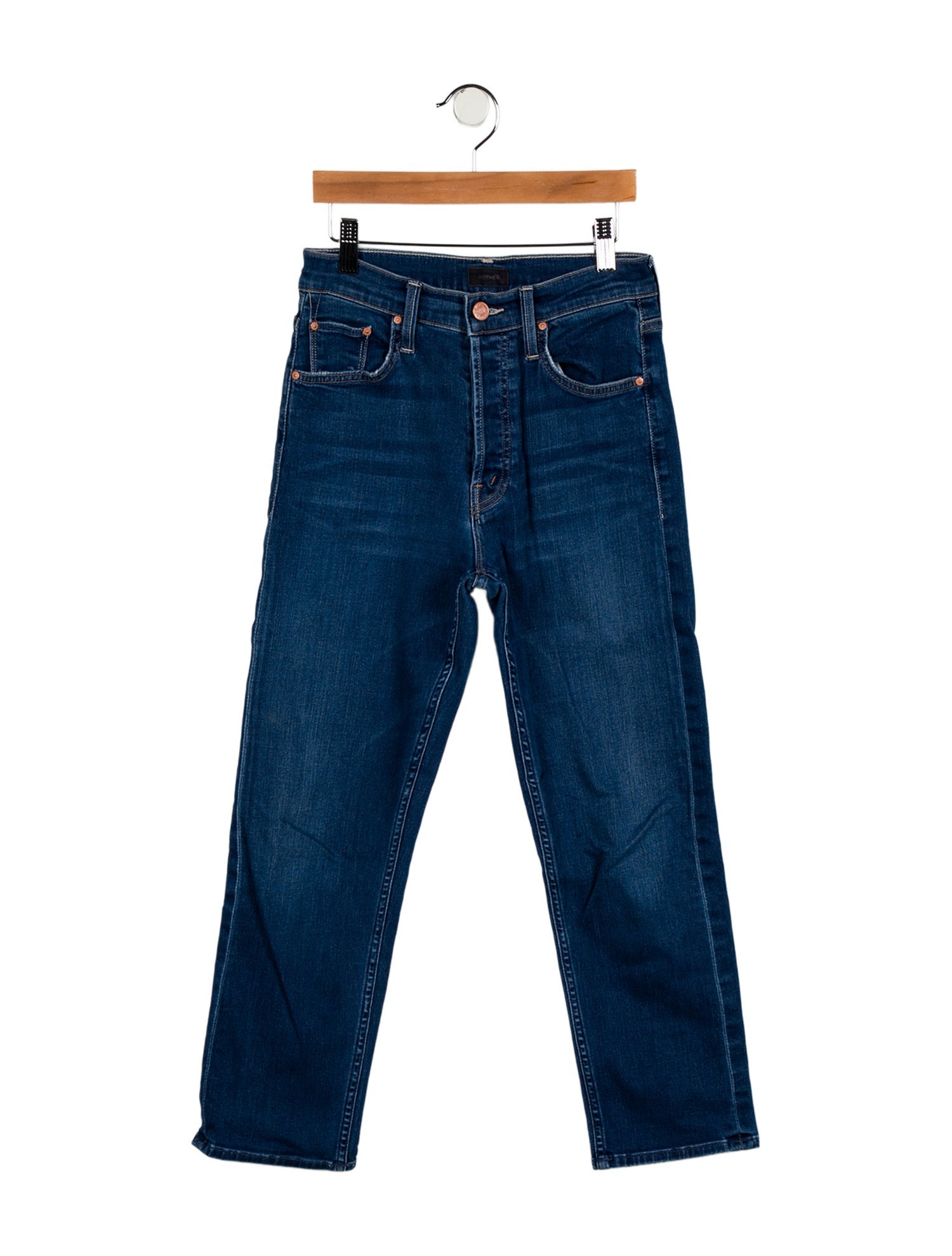 Mother Mid-Rise Straight Leg Jeans