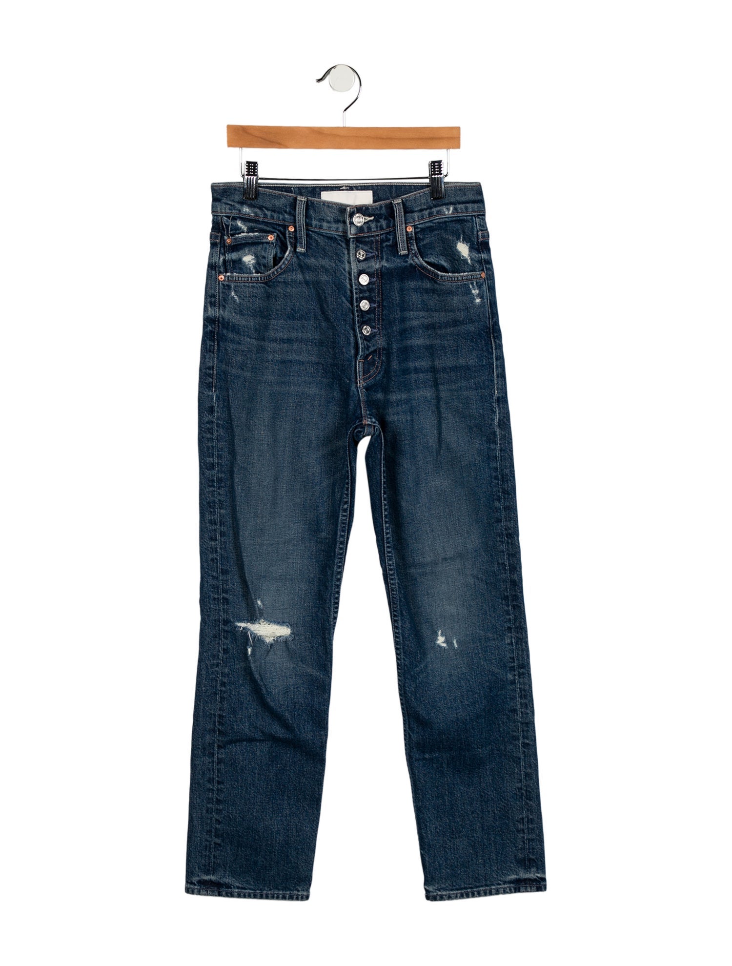 Mother High-Rise Straight Leg Jeans