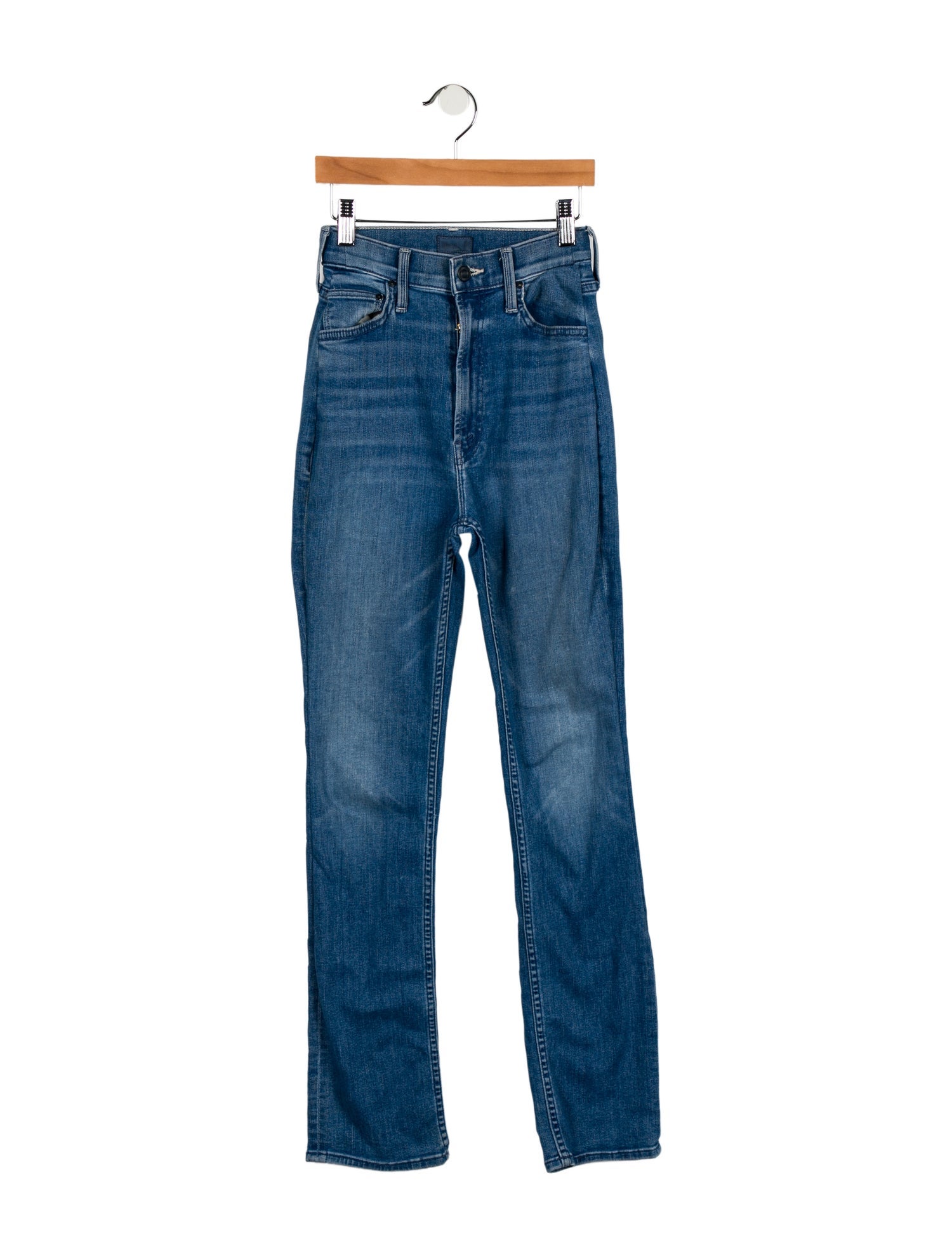 Mother Mid-Rise Straight Leg Jeans