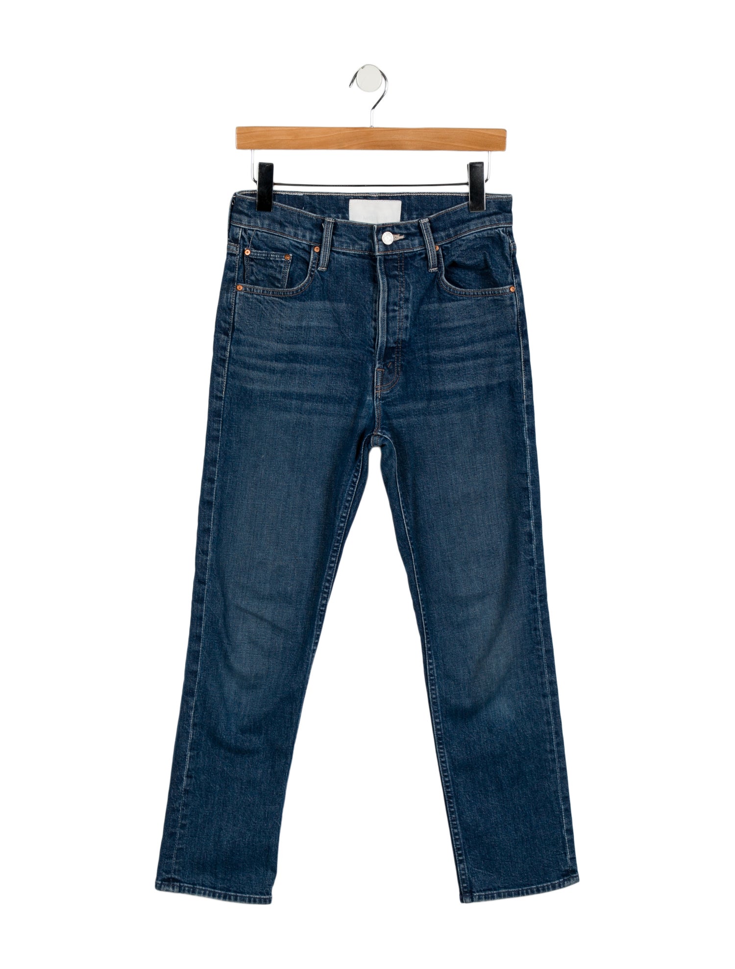 Mother Mid-Rise Straight Leg Jeans