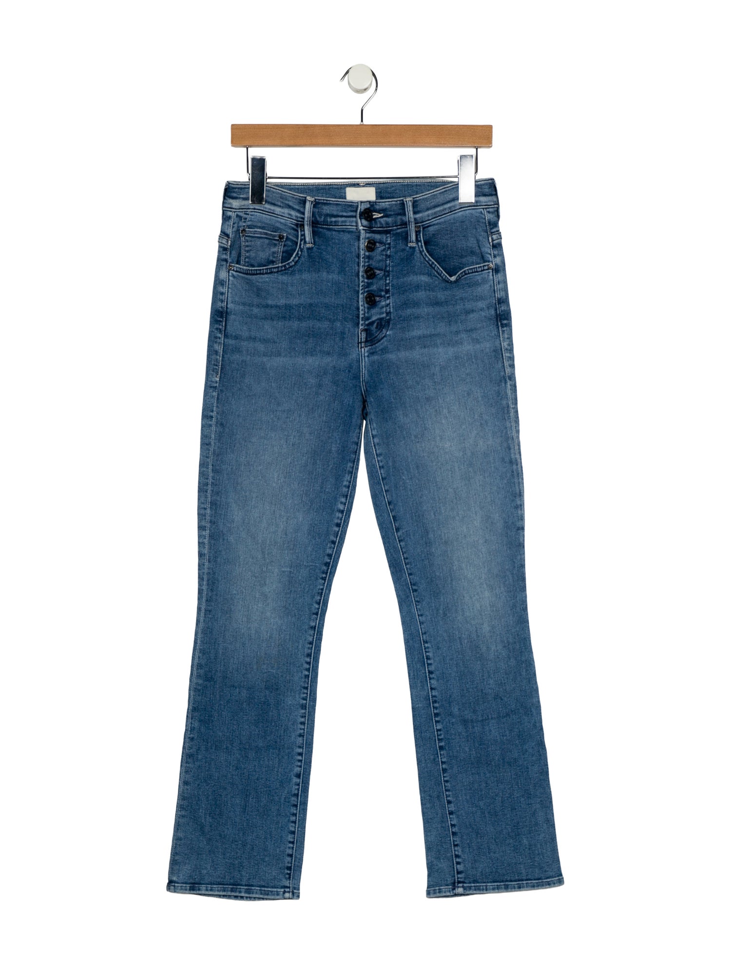 Mother Mid-Rise Straight Leg Jeans