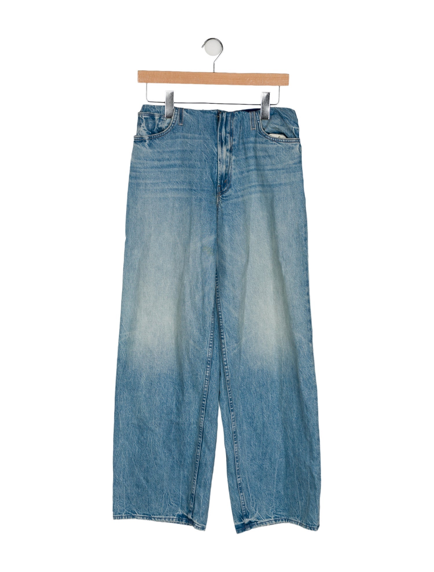 Mother Mid-Rise Wide Leg Jeans