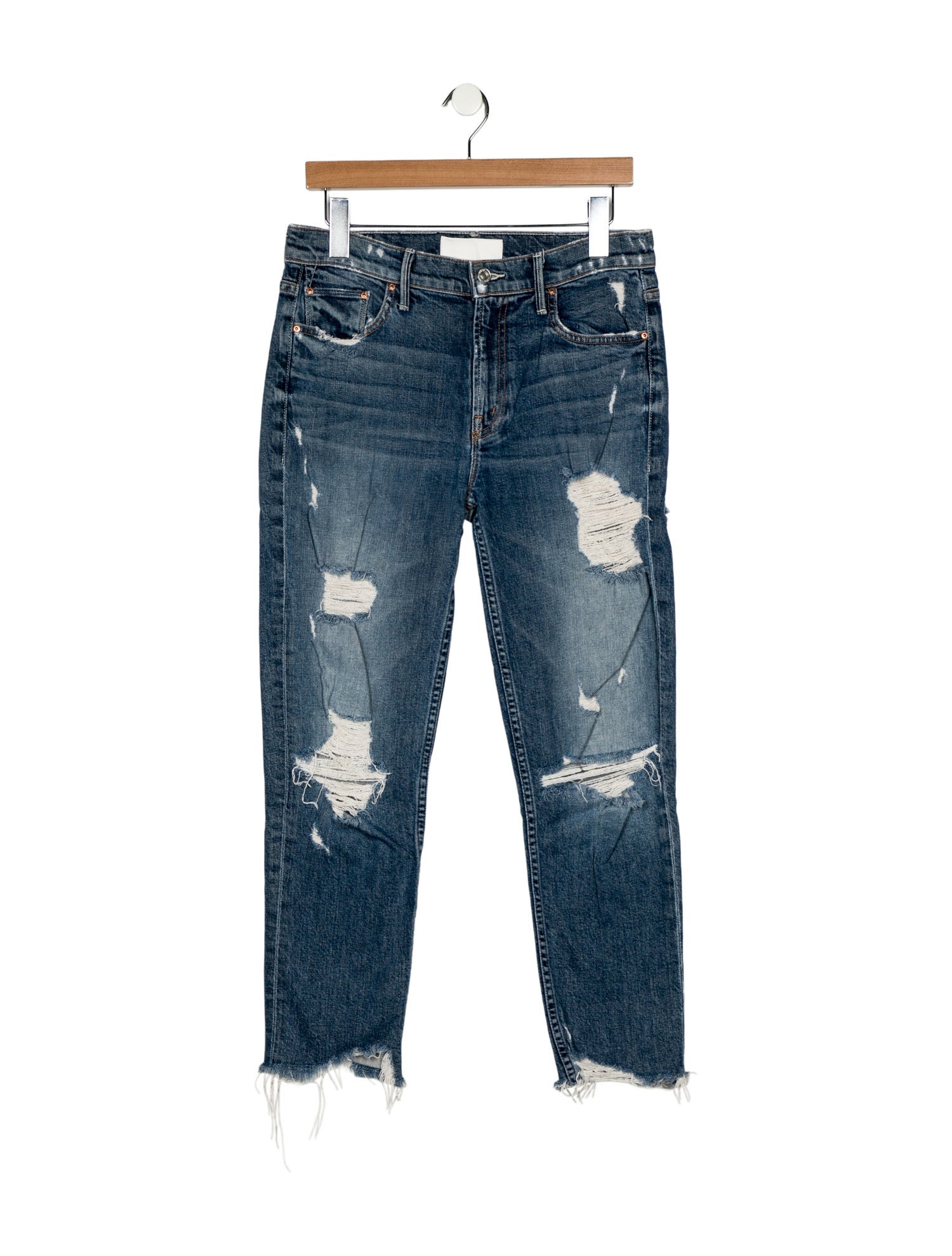 Mother Mid-Rise Straight Leg Jeans