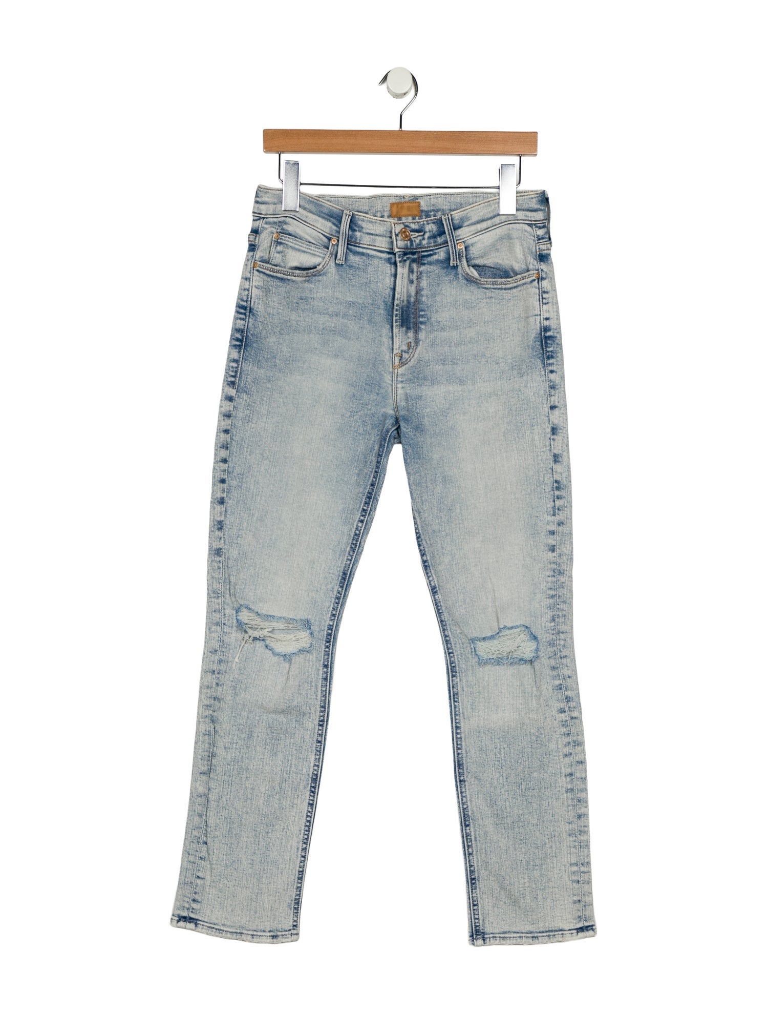 Mother Mid-Rise Straight Leg Jeans