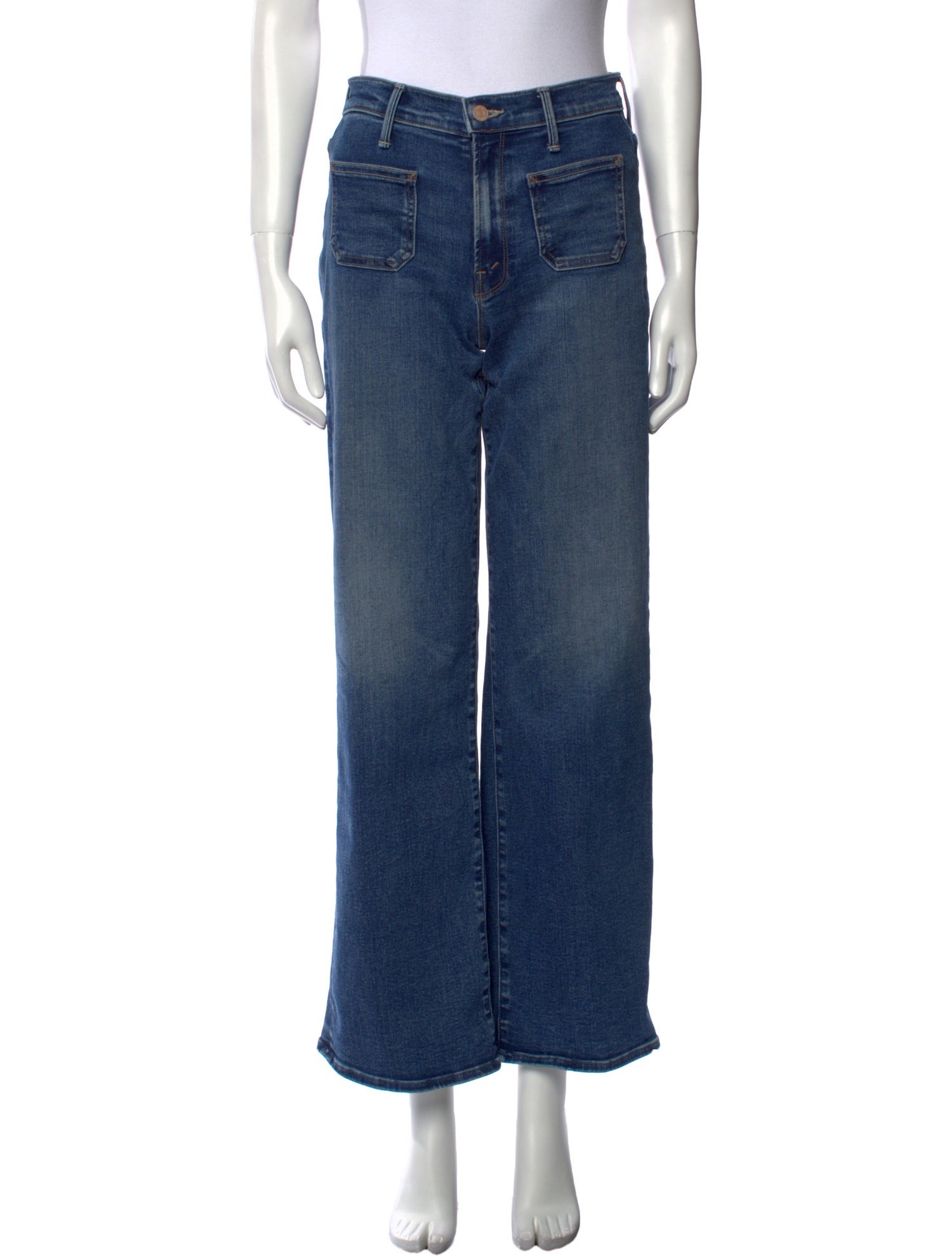 Mother Mid-Rise Wide Leg Jeans
