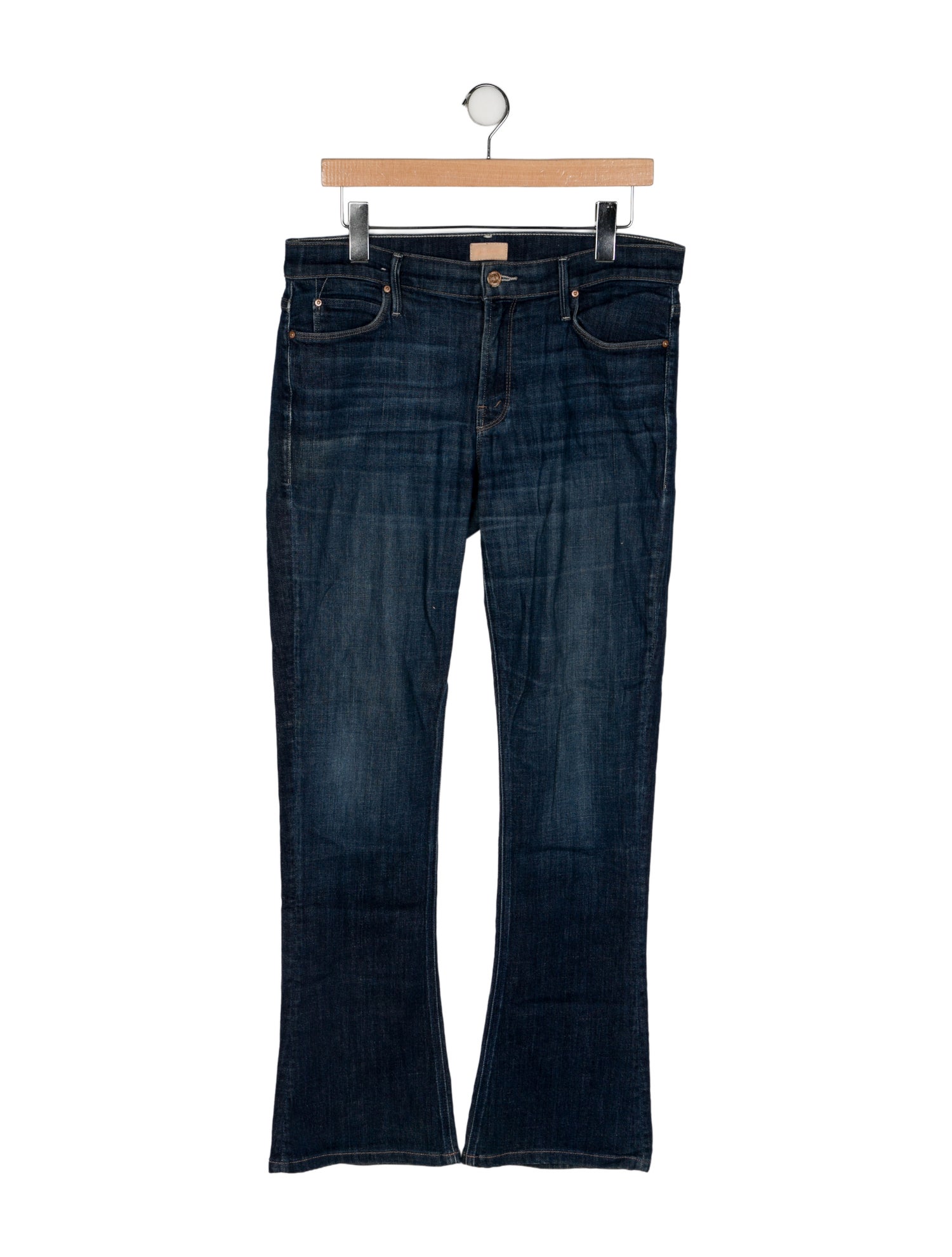 Mother Mid-Rise Wide Leg Jeans