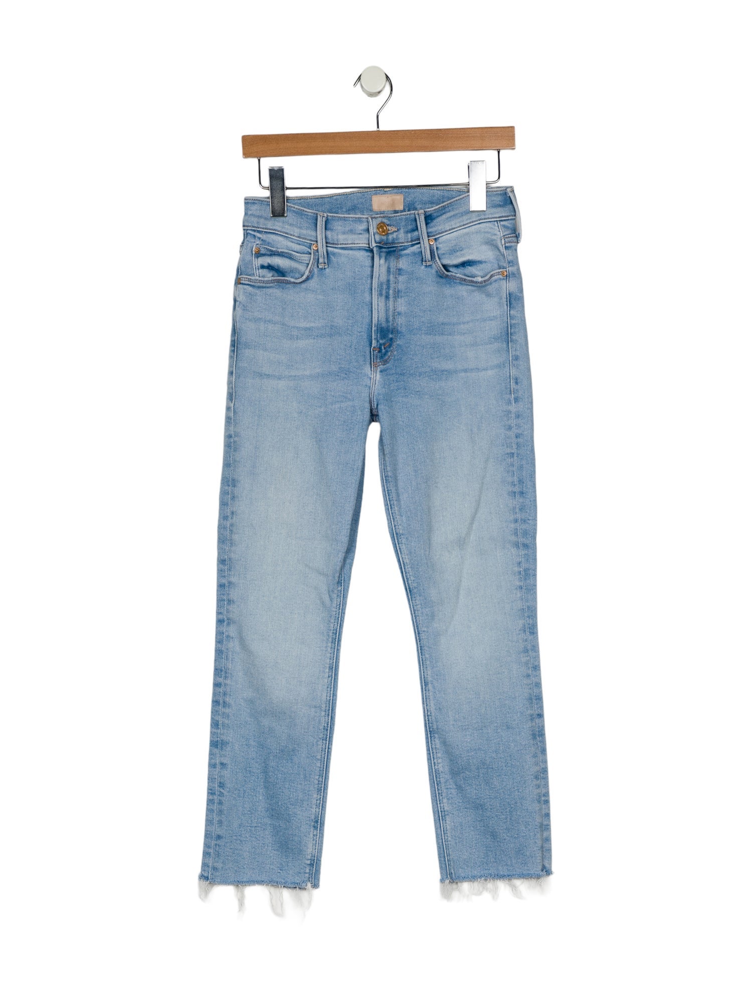 Mother Mid-Rise Straight Leg Jeans