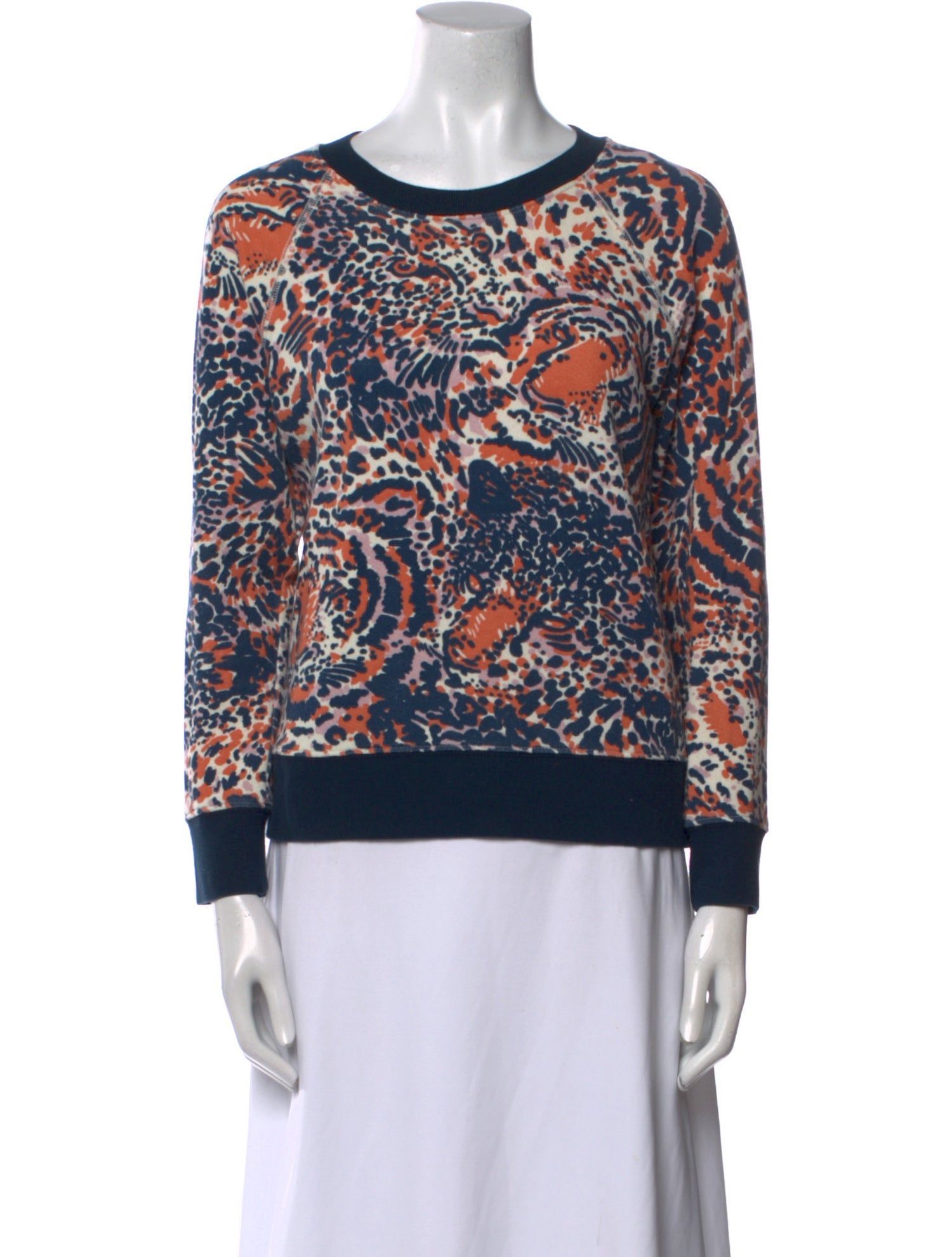 Mother Printed Bateau Neckline Sweatshirt