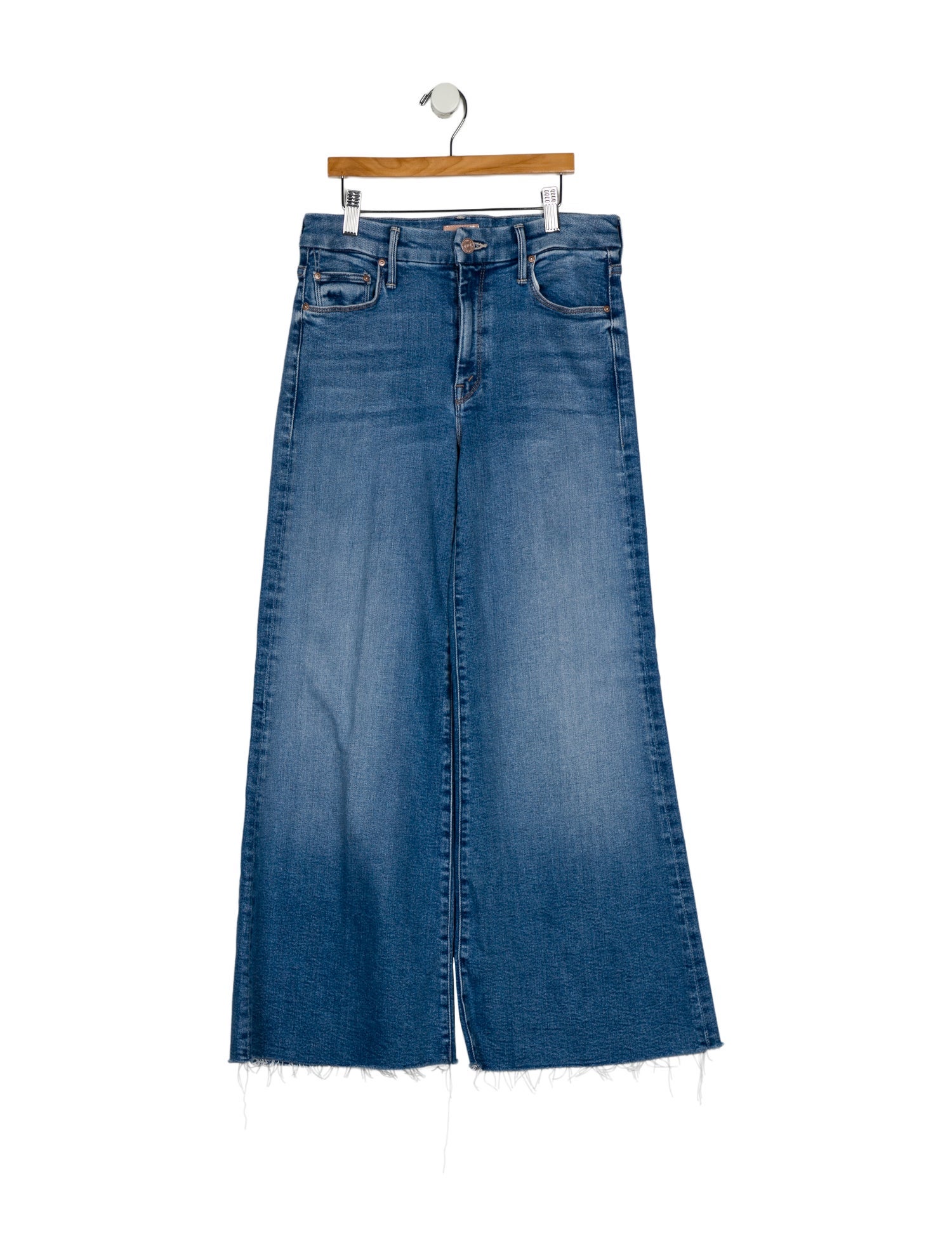 Mother Mid-Rise Wide Leg Jeans