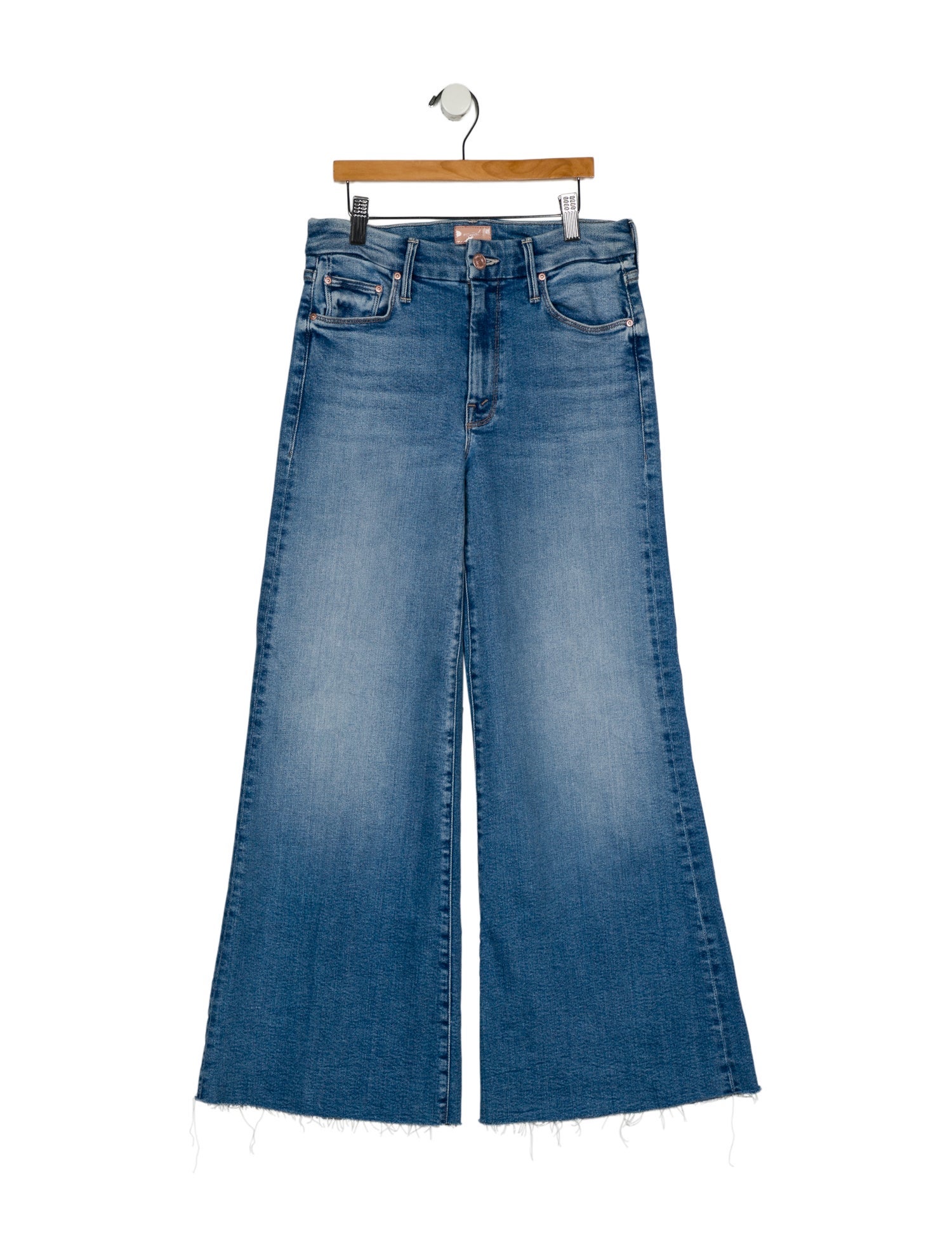 Mother Mid-Rise Wide Leg Jeans
