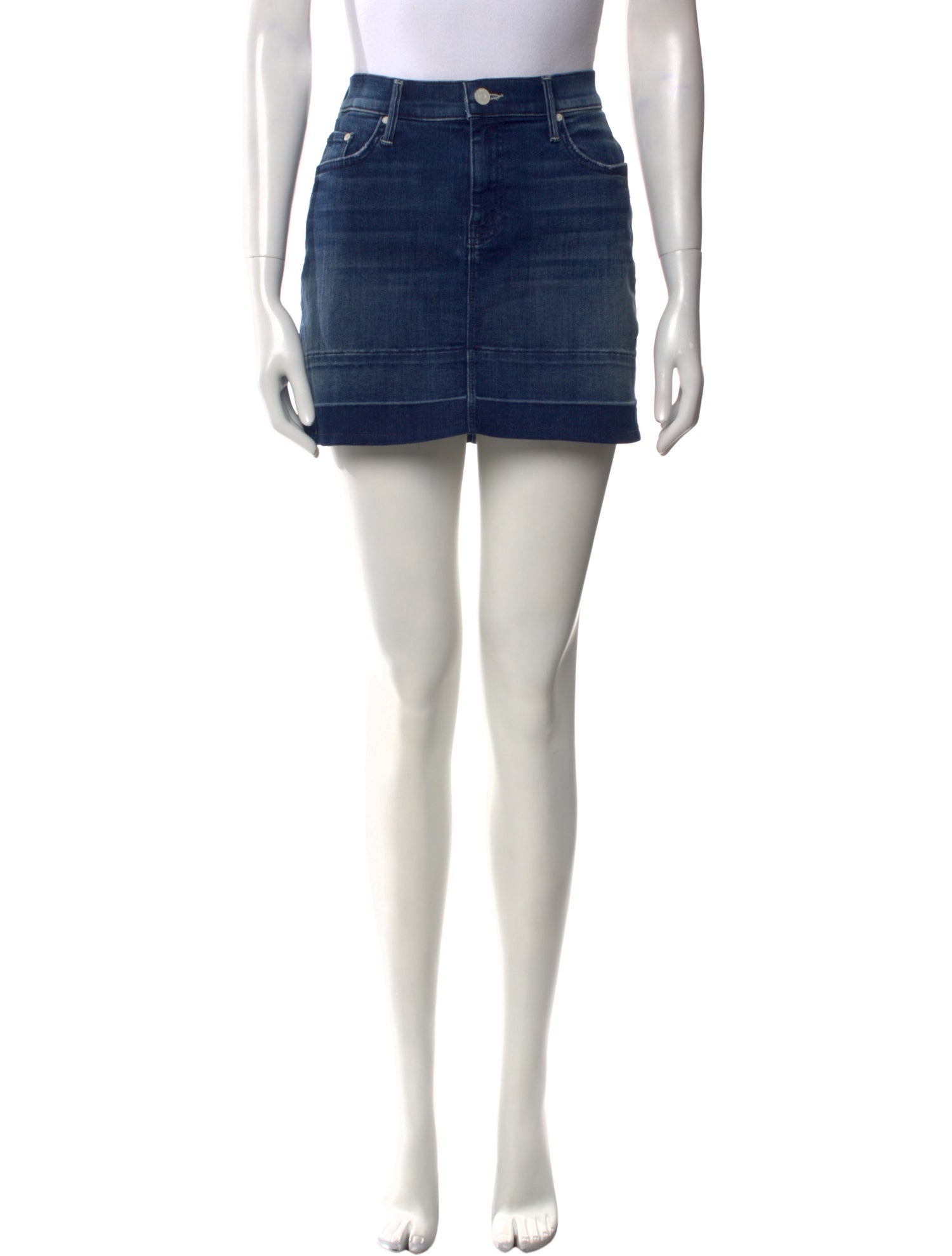 Mother Distressed Accents Mini Skirt