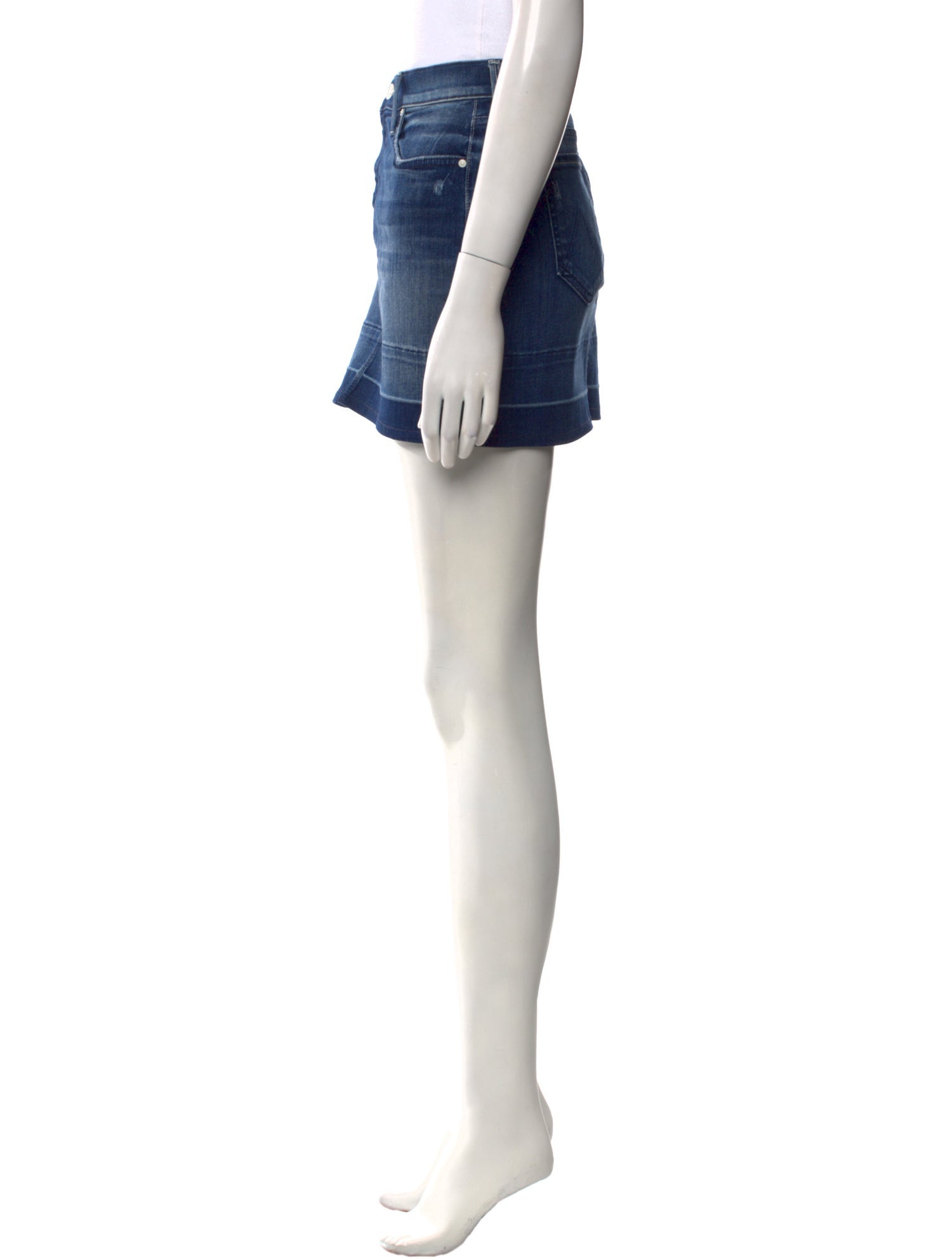 Mother Distressed Accents Mini Skirt