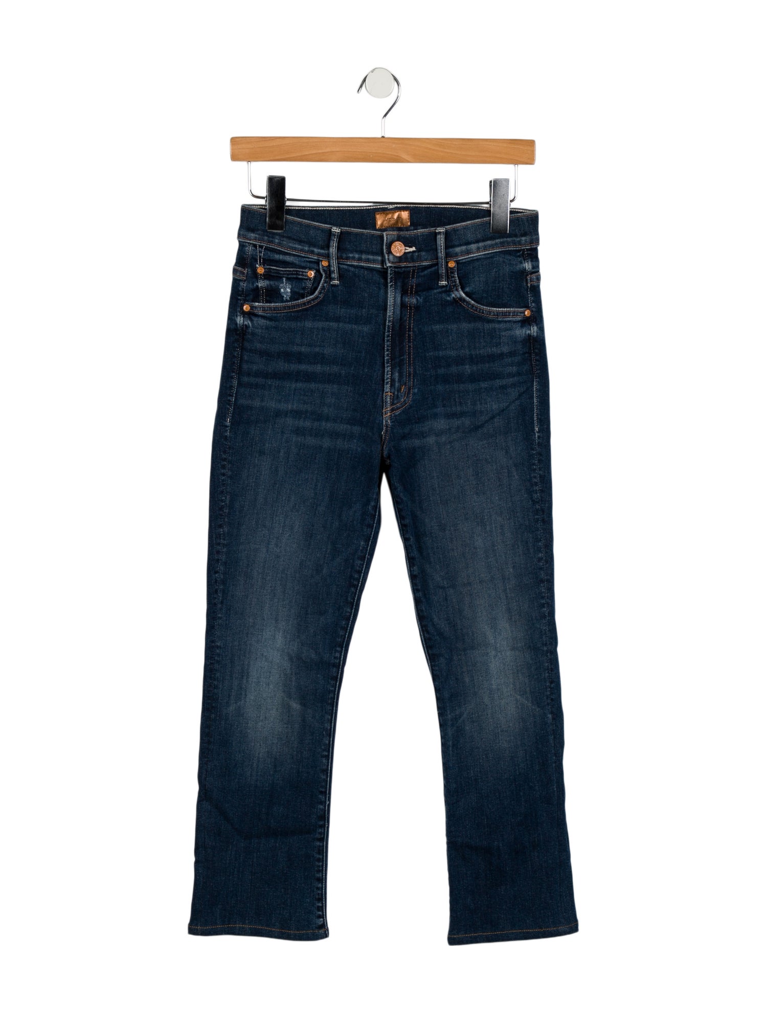 Mother Mid-Rise Straight Leg Jeans