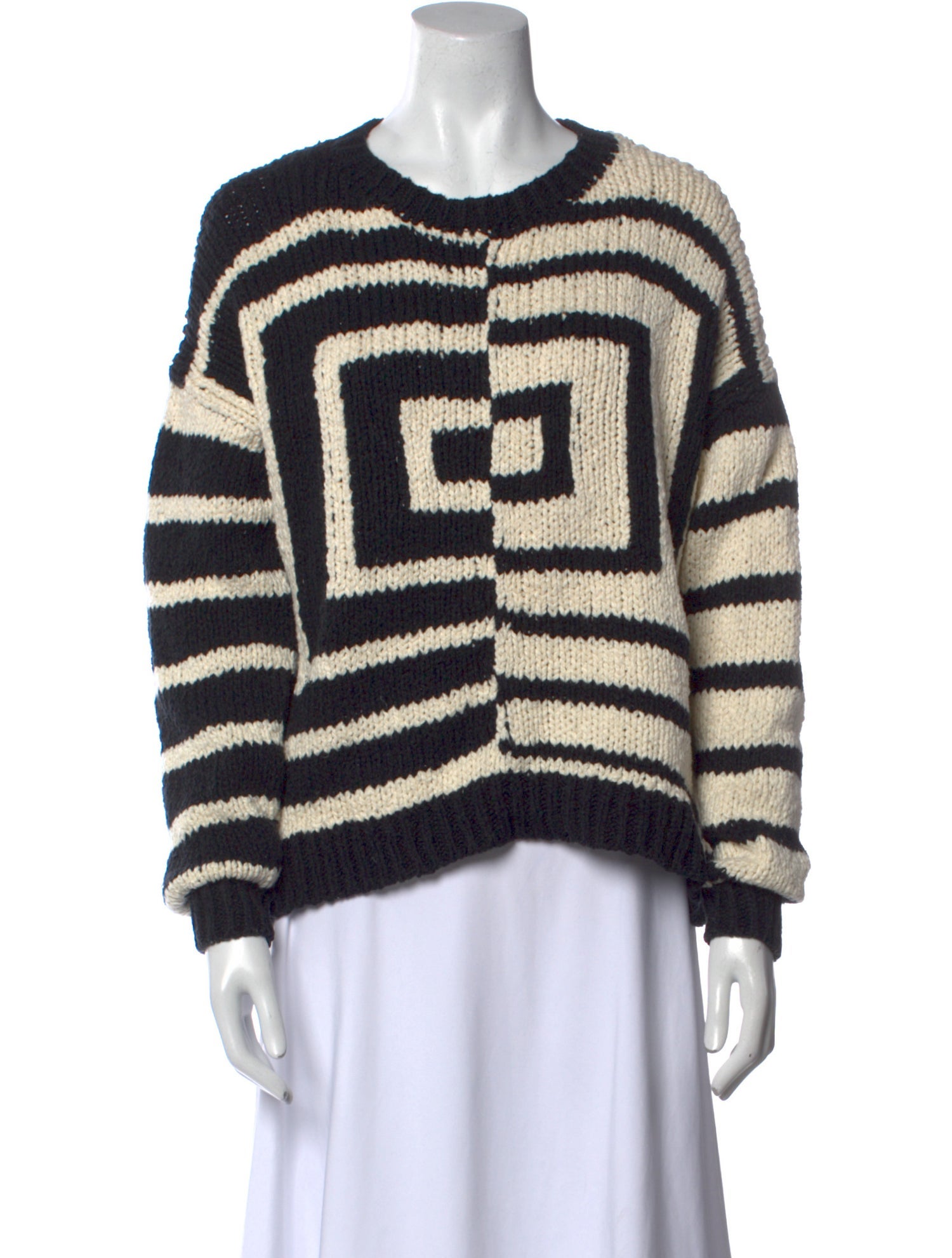 Mother Striped Crew Neck Sweater