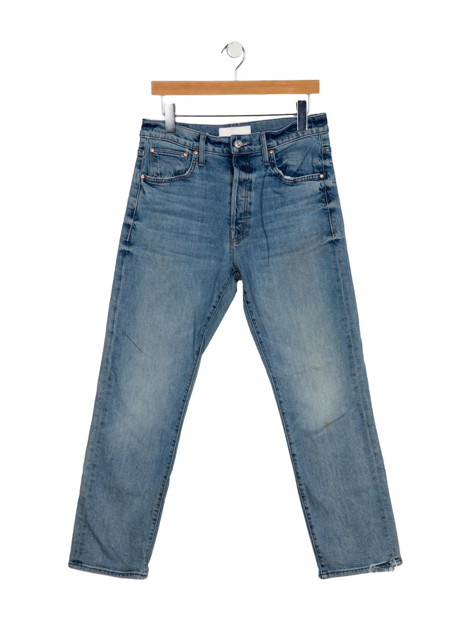 Mother Mid-Rise Straight Leg Jeans