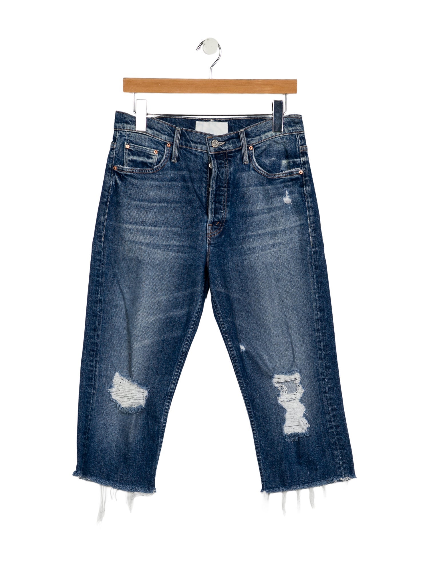 Mother Mid-Rise Straight Leg Jeans