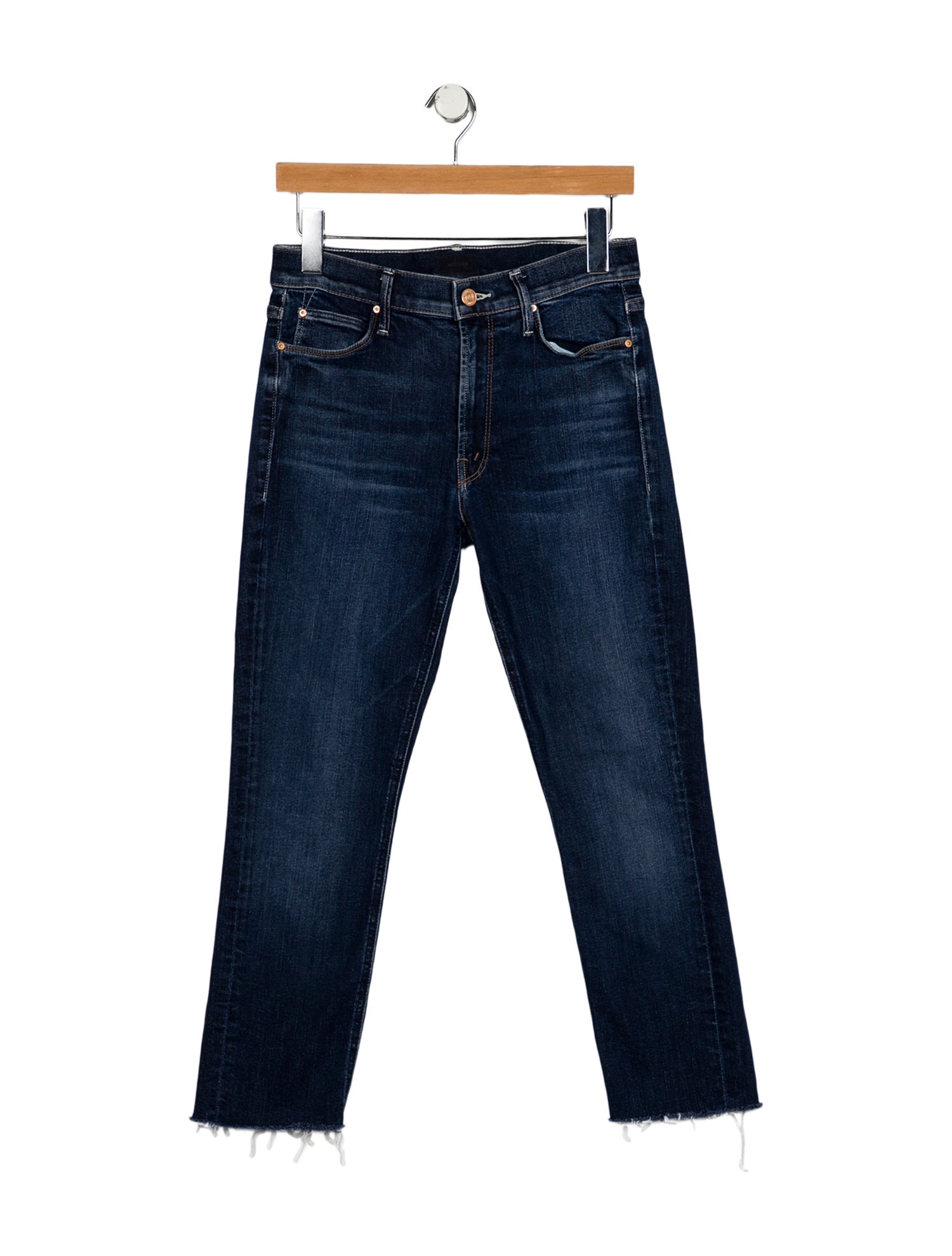 Mother Mid-Rise Straight Leg Jeans
