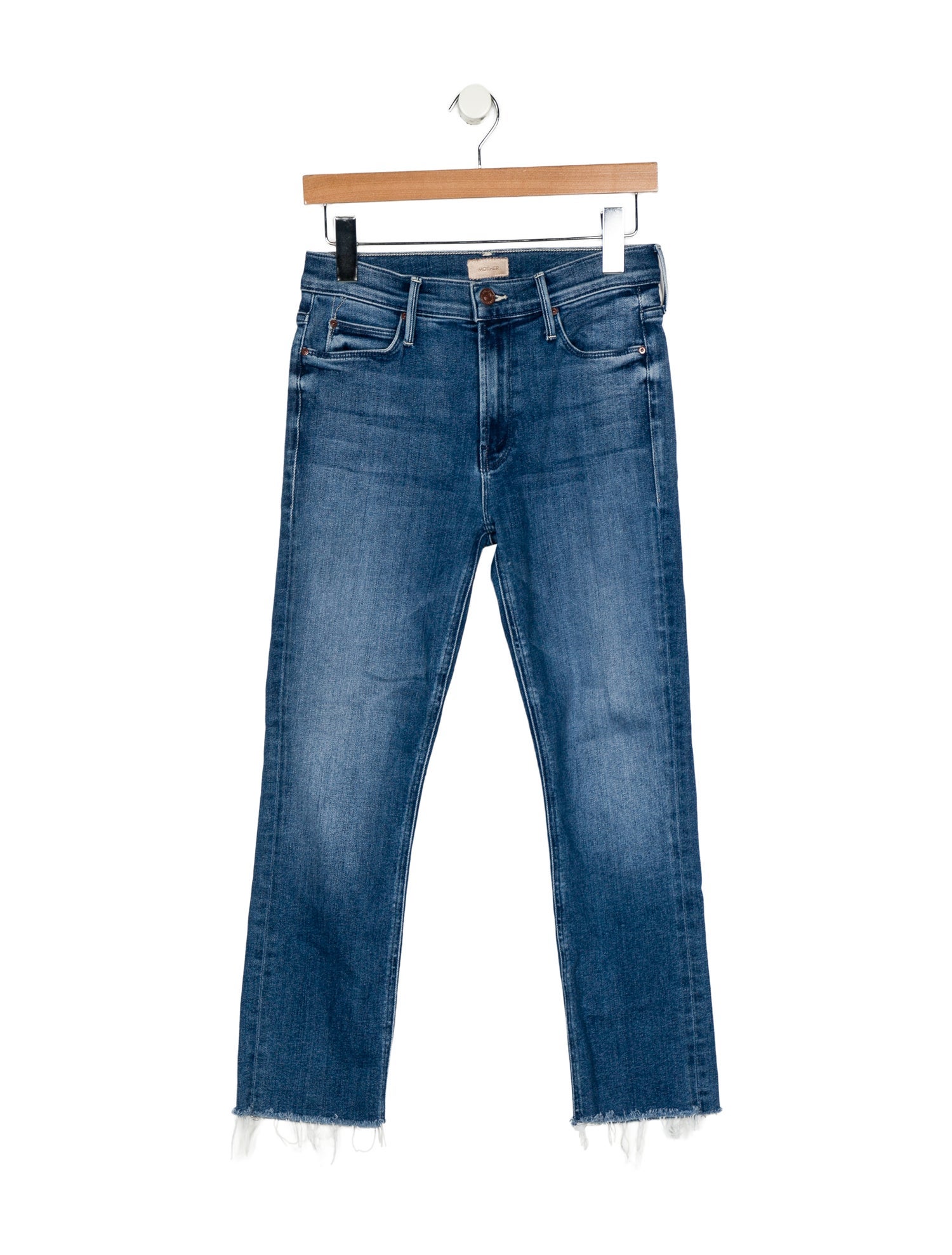 Mother Mid-Rise Straight Leg Jeans