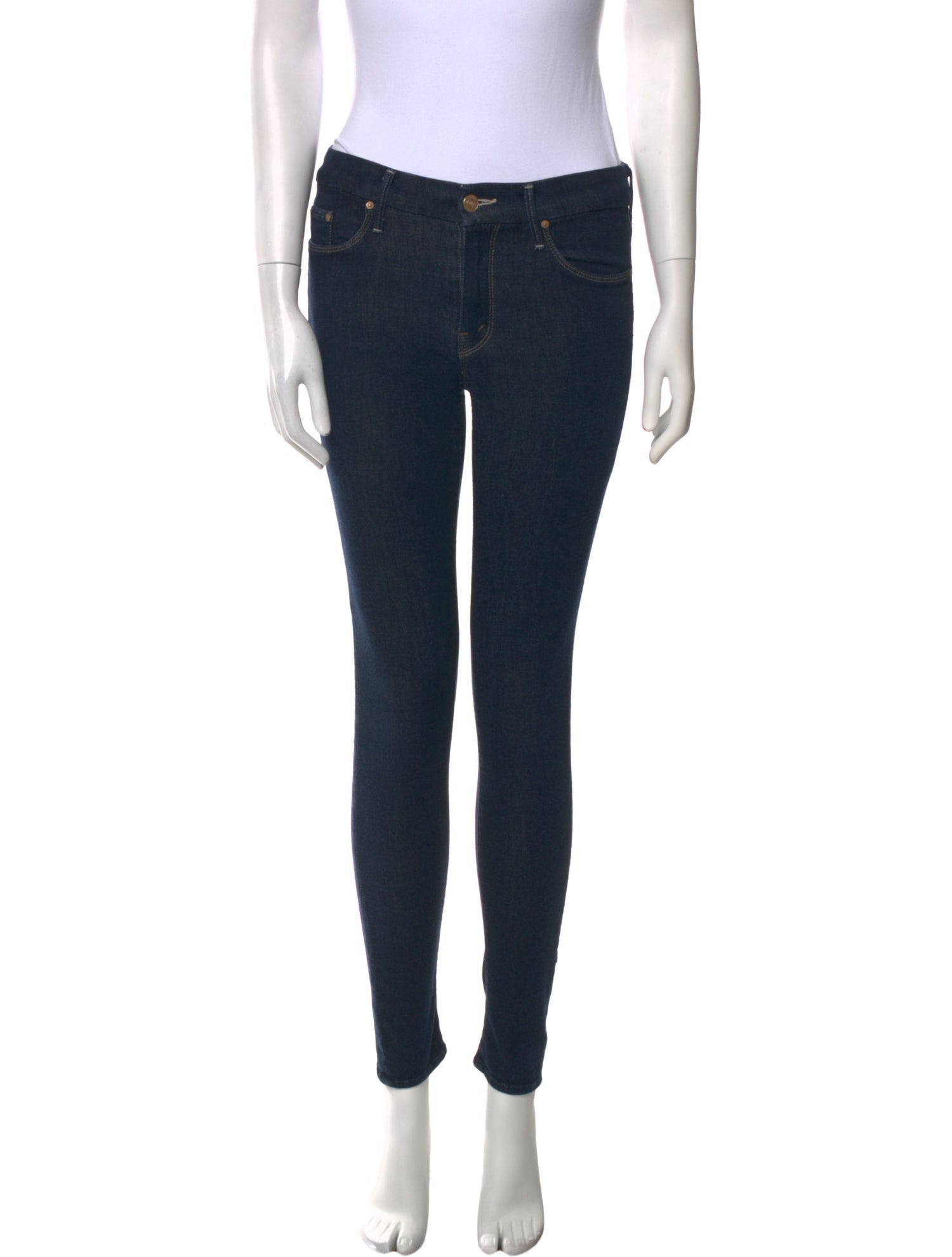 Mother Mid-Rise Skinny Leg Jeans