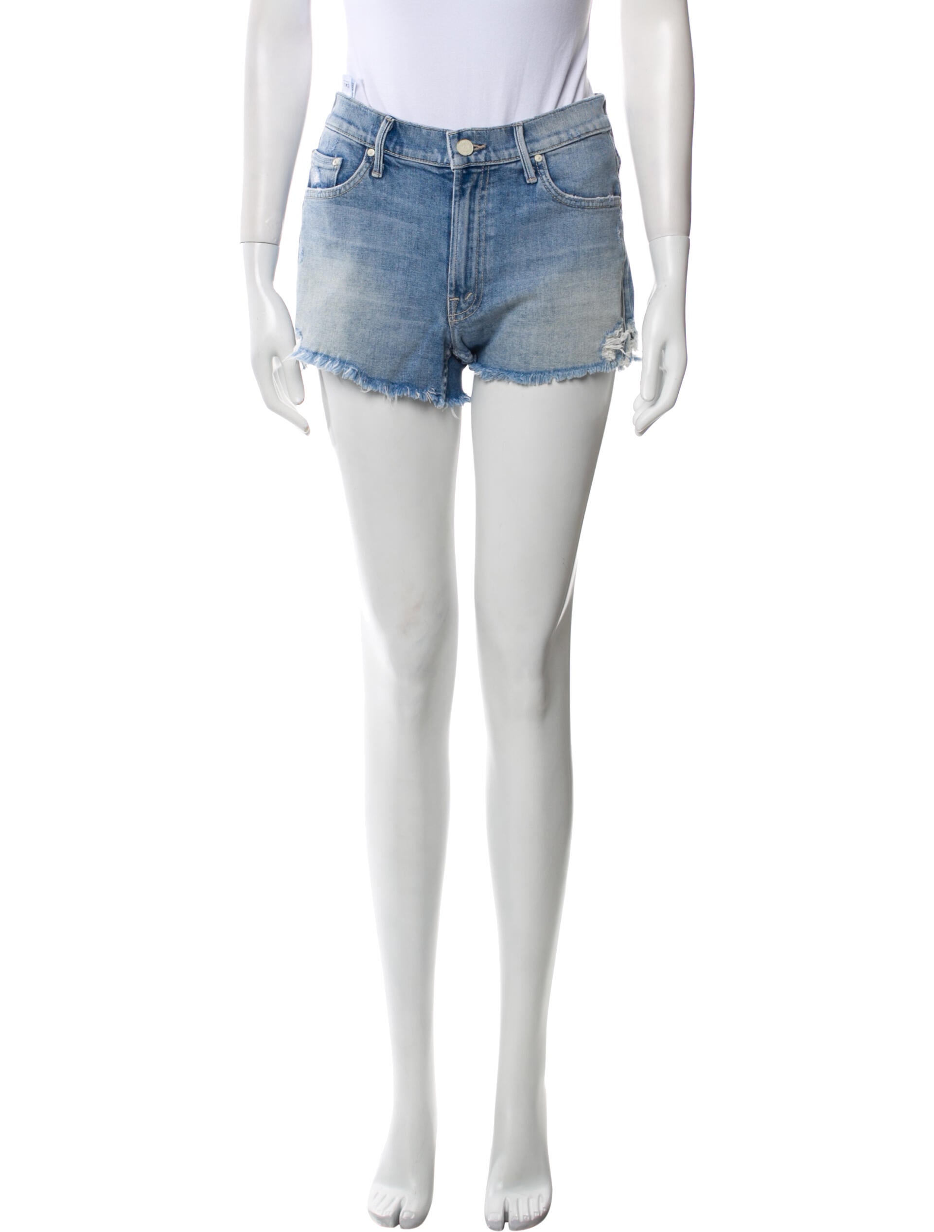 Mother Printed Mini Shorts