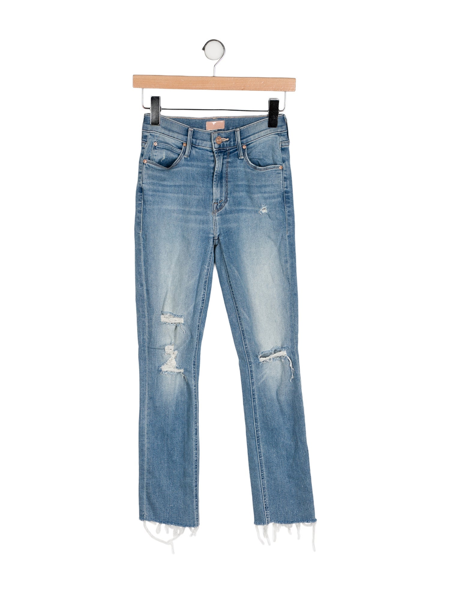 Mother Mid-Rise Straight Leg Jeans